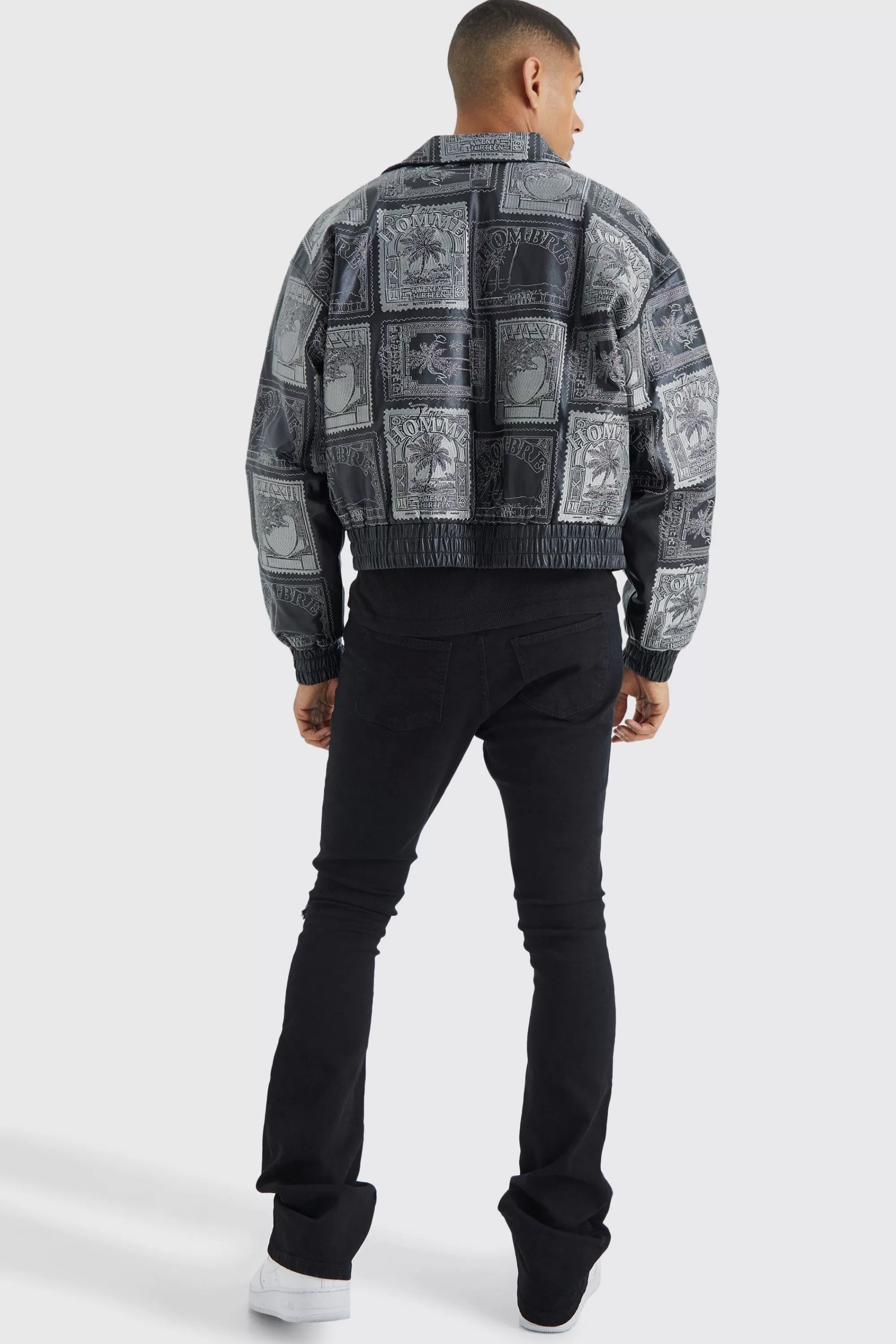 boohooMAN Skinny Stacked Distressed Ripped Jeans | UK
