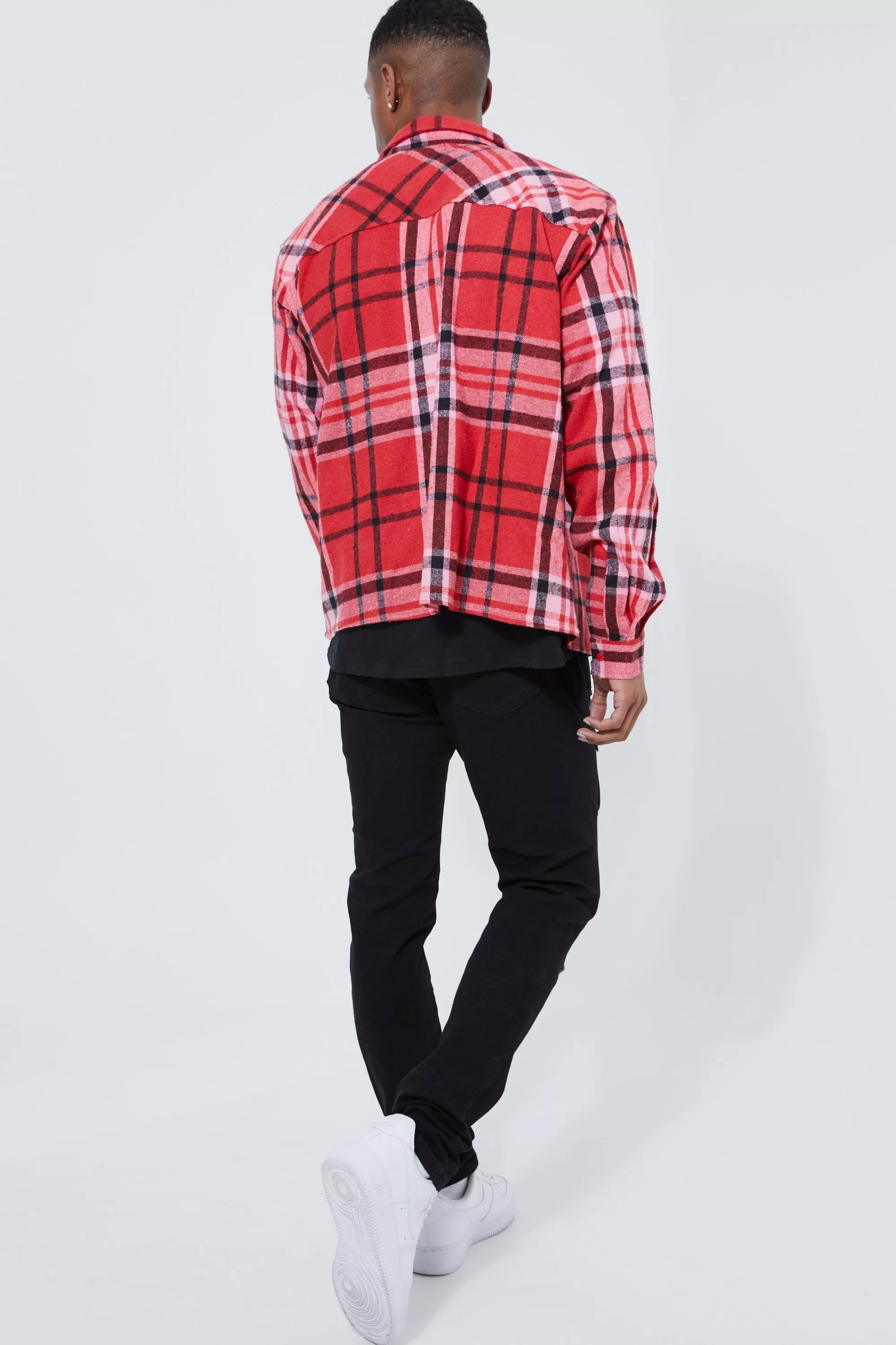 boohooMAN Skinny Stretch All Over Rip Jeans | UK
