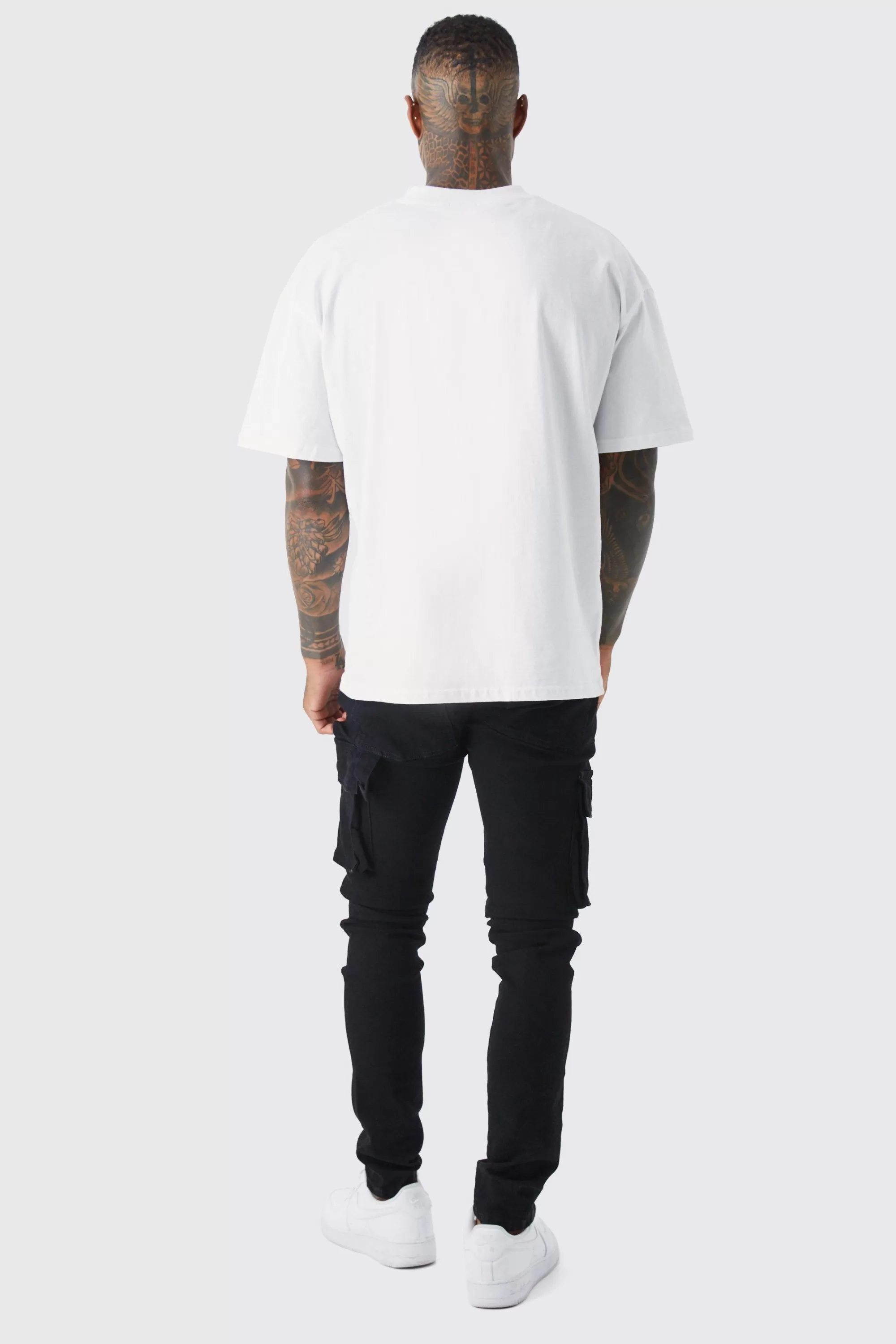 boohooMAN Skinny Stretch Carpenter Cargo Jean | UK
