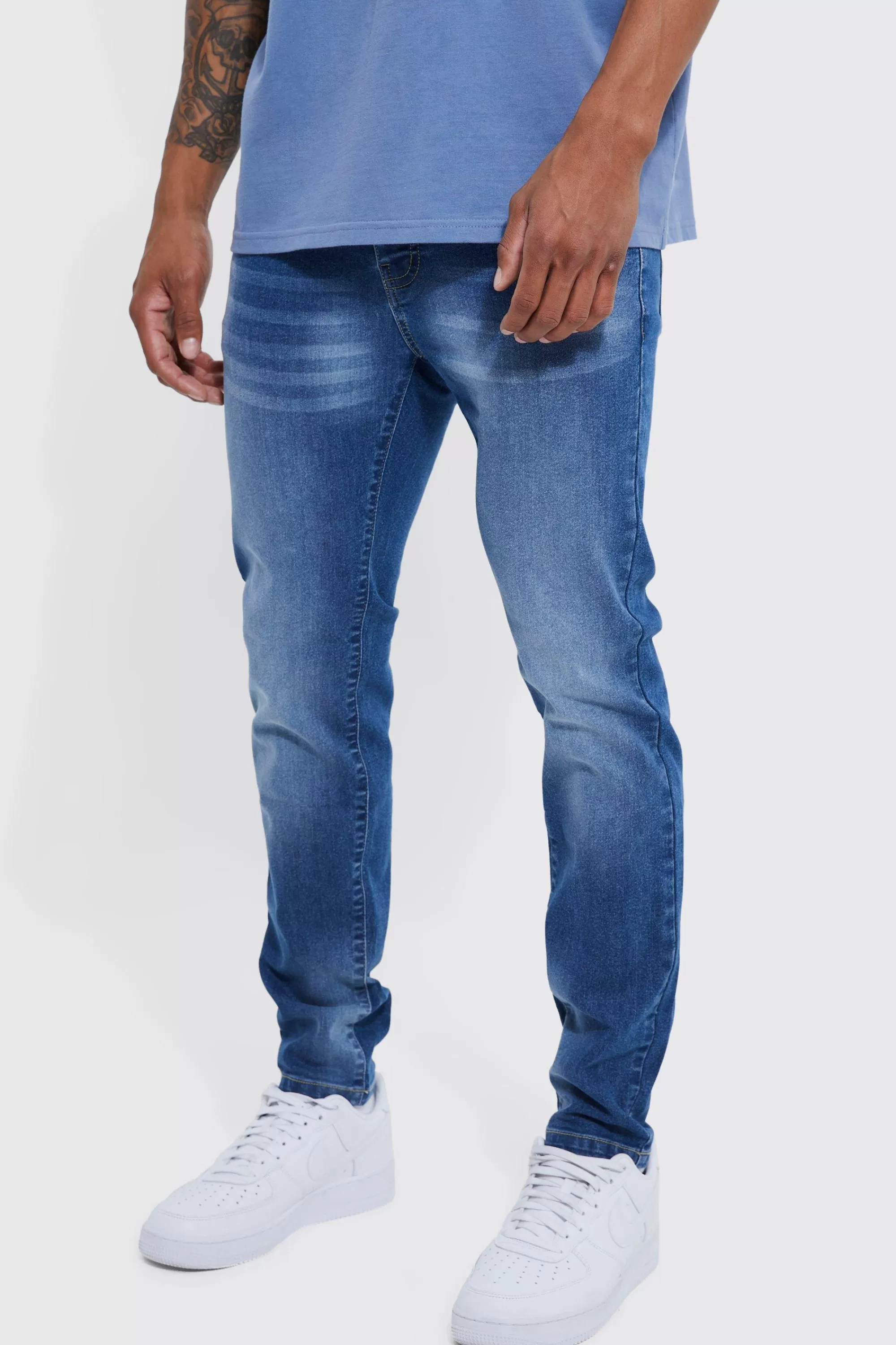 boohooMAN Skinny Stretch Jeans | UK