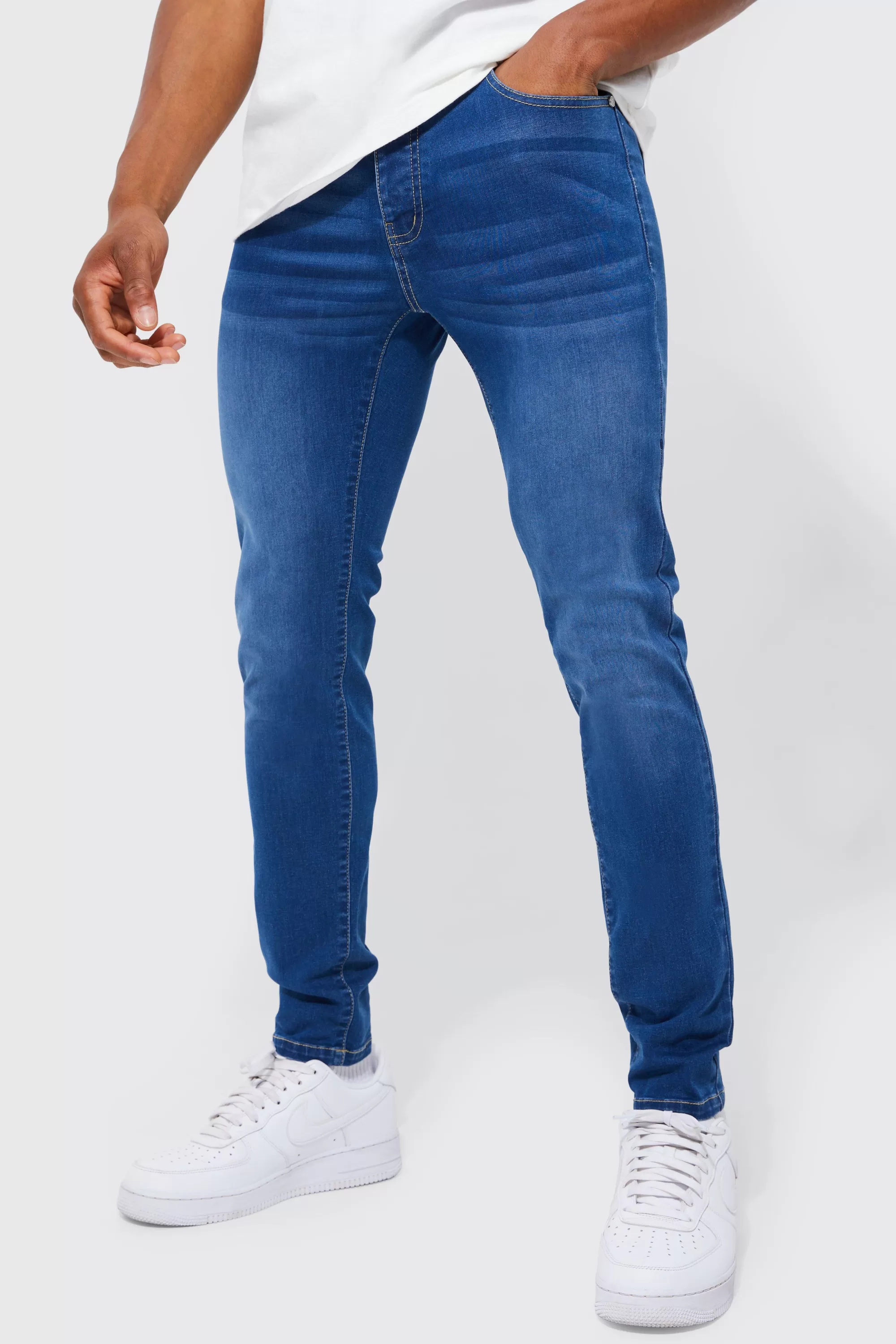 boohooMAN Skinny Stretch Jeans | UK