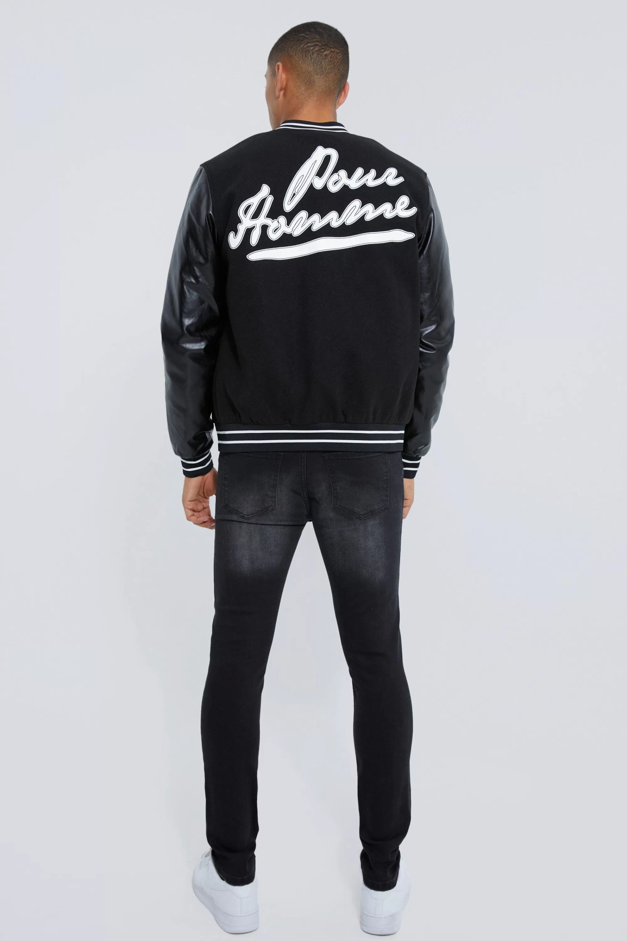 boohooMAN Skinny Stretch Rip And Repair Biker Jeans | UK
