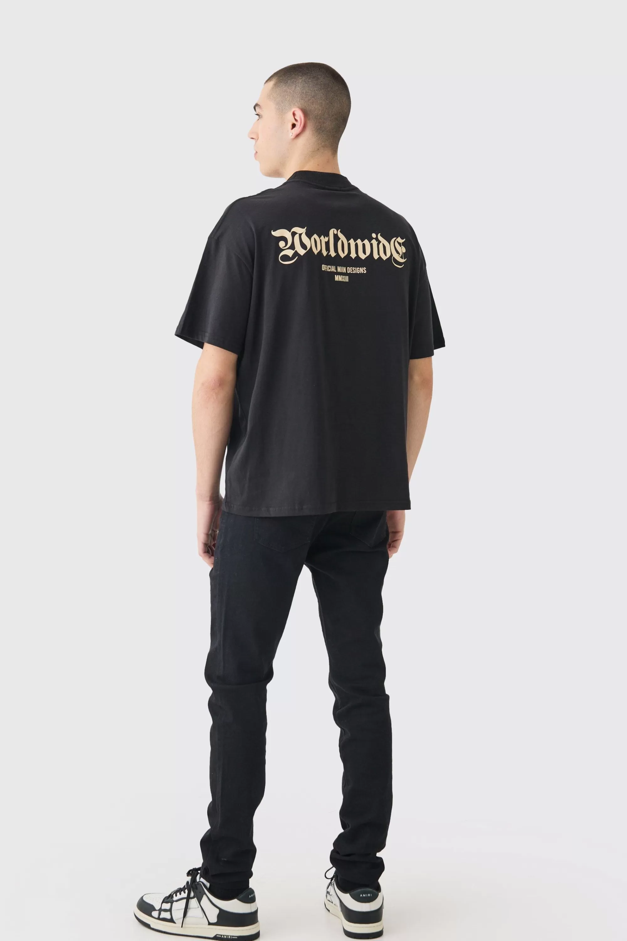 boohooMAN Skinny Stretch Stacked Jean | UK