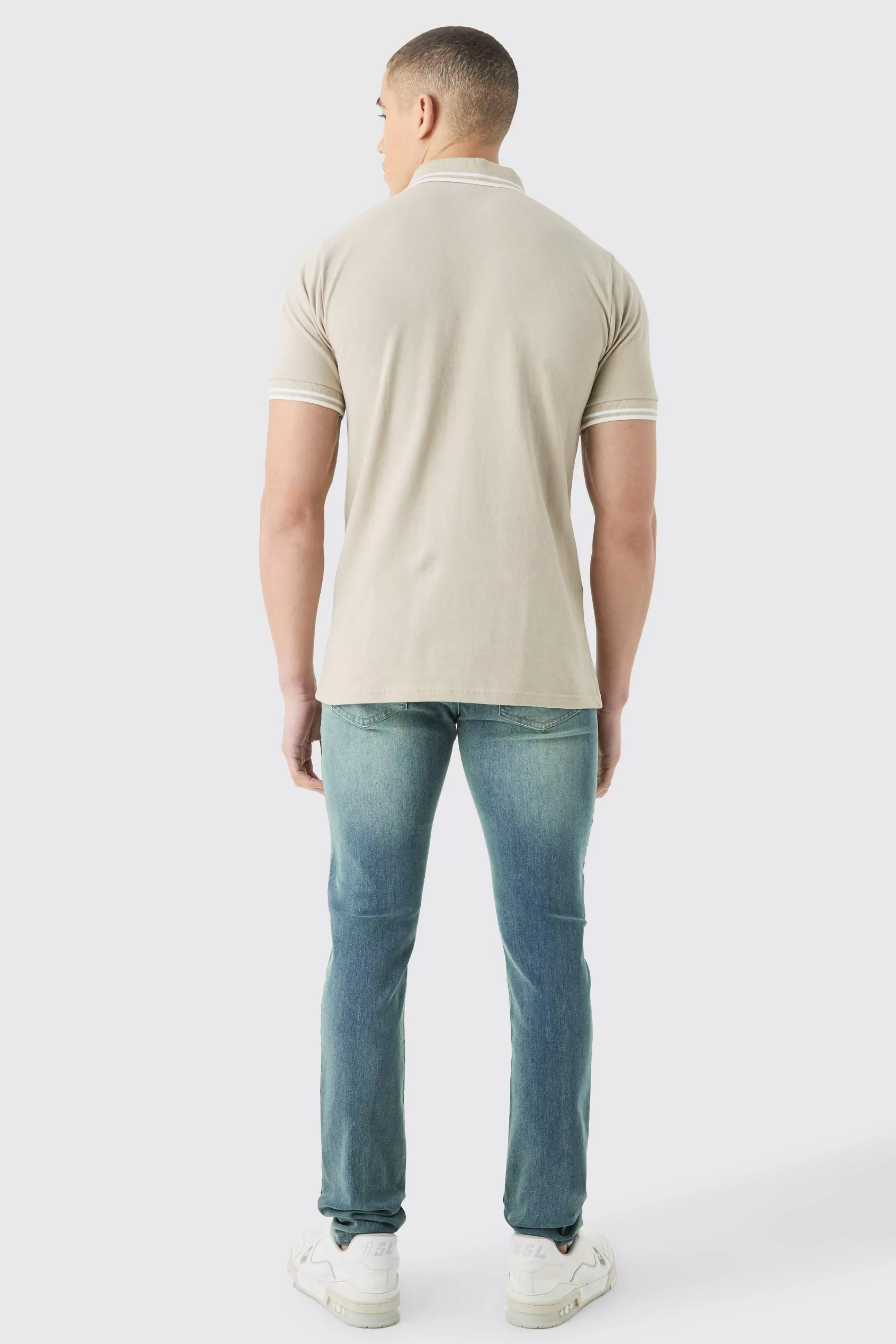 boohooMAN Skinny Stretch Stacked Jean In | UK