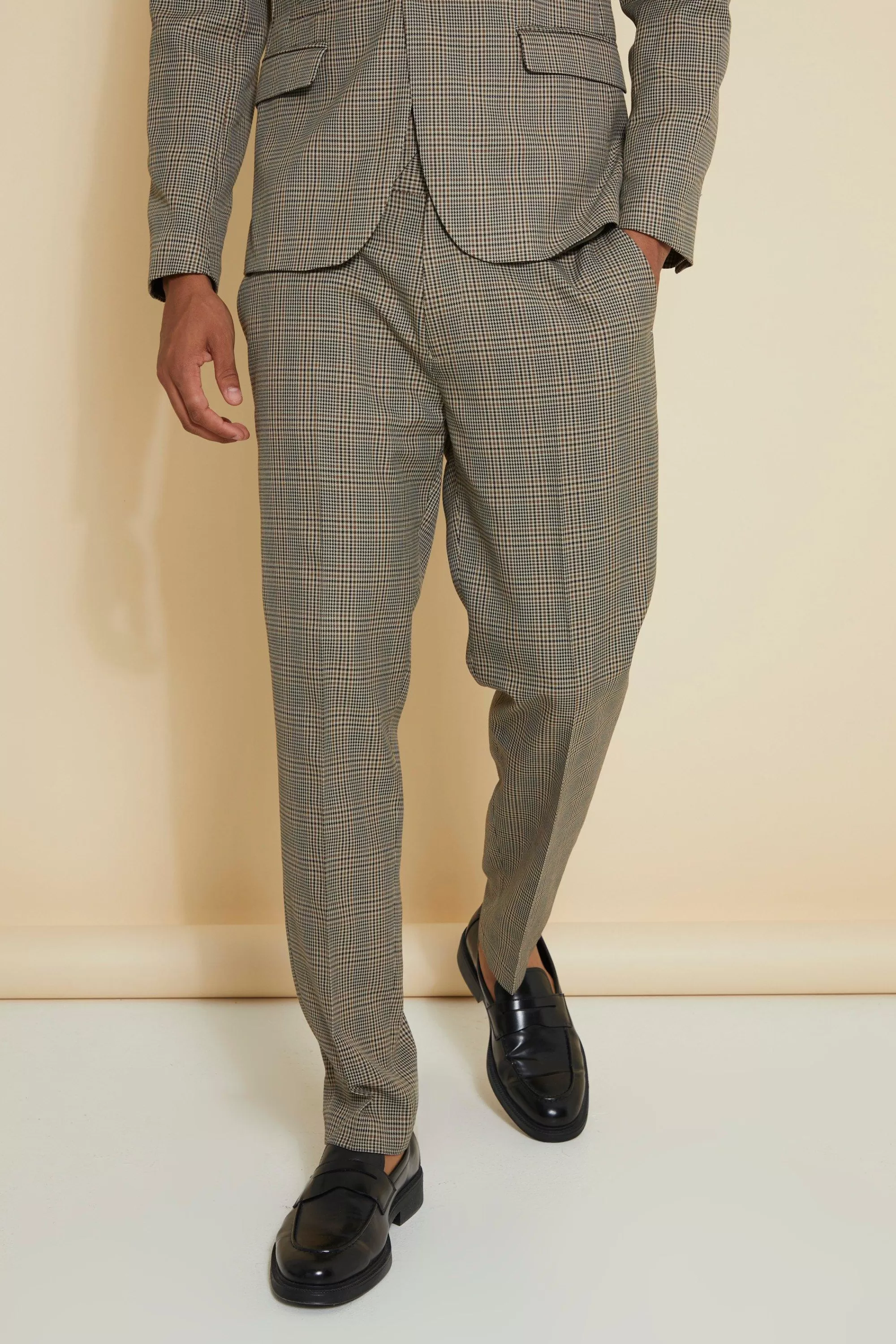 boohooMAN Slim Check Suit | UK