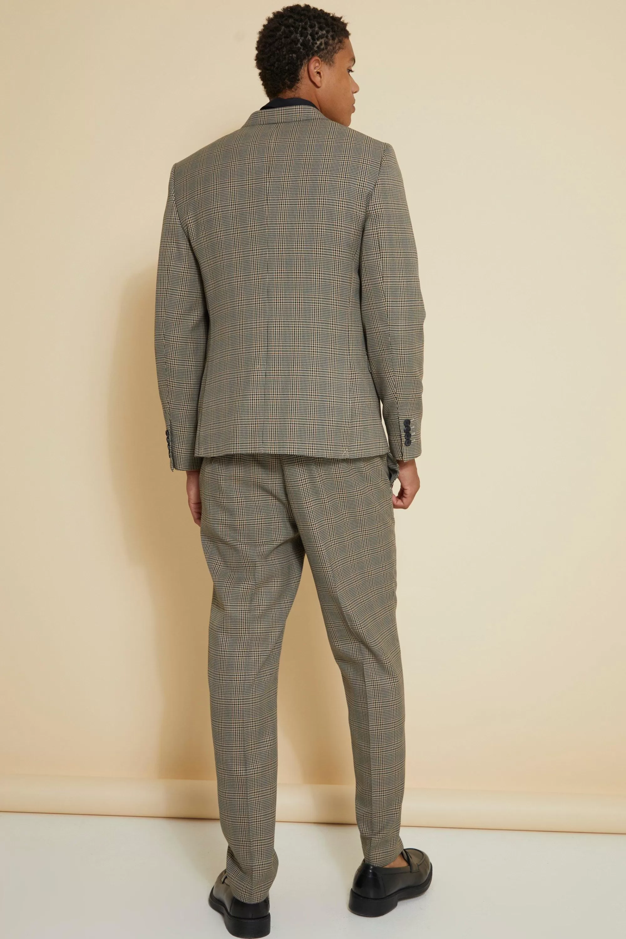 boohooMAN Slim Check Suit | UK