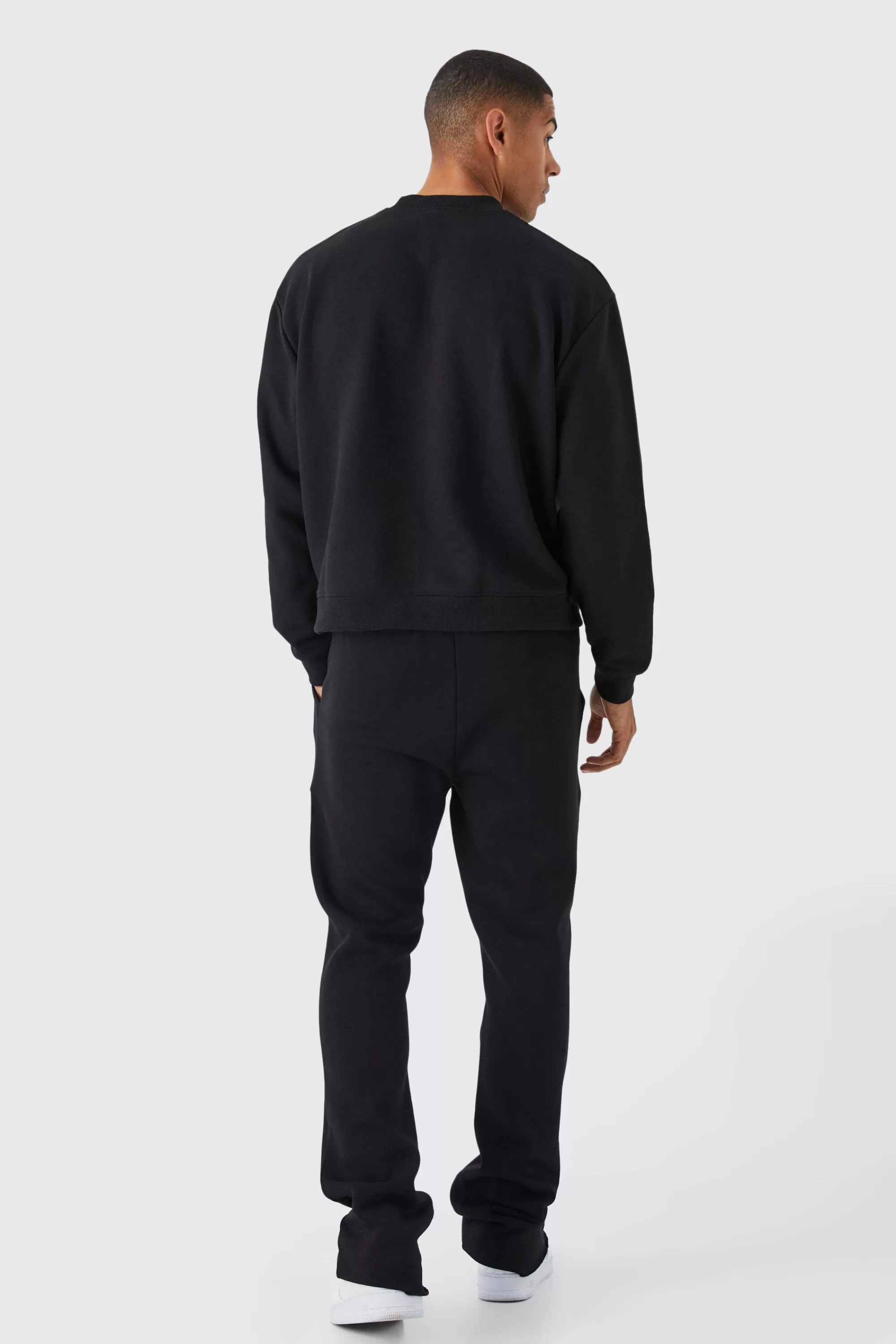boohooMAN Slim Fit Flared Stacked 3d Pocket Jogger | UK