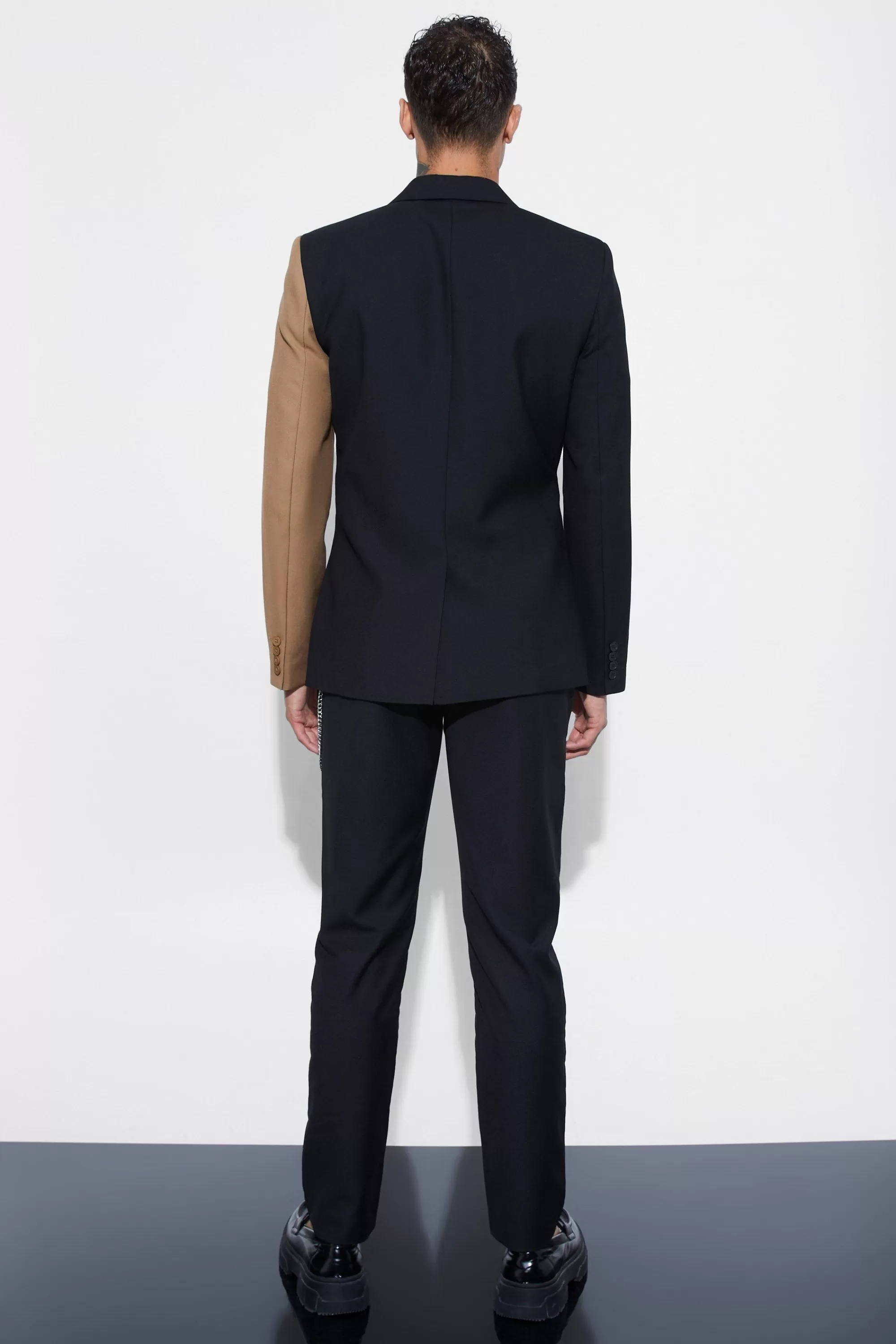 boohooMAN Slim Fit Wrap Panel Blazer | UK