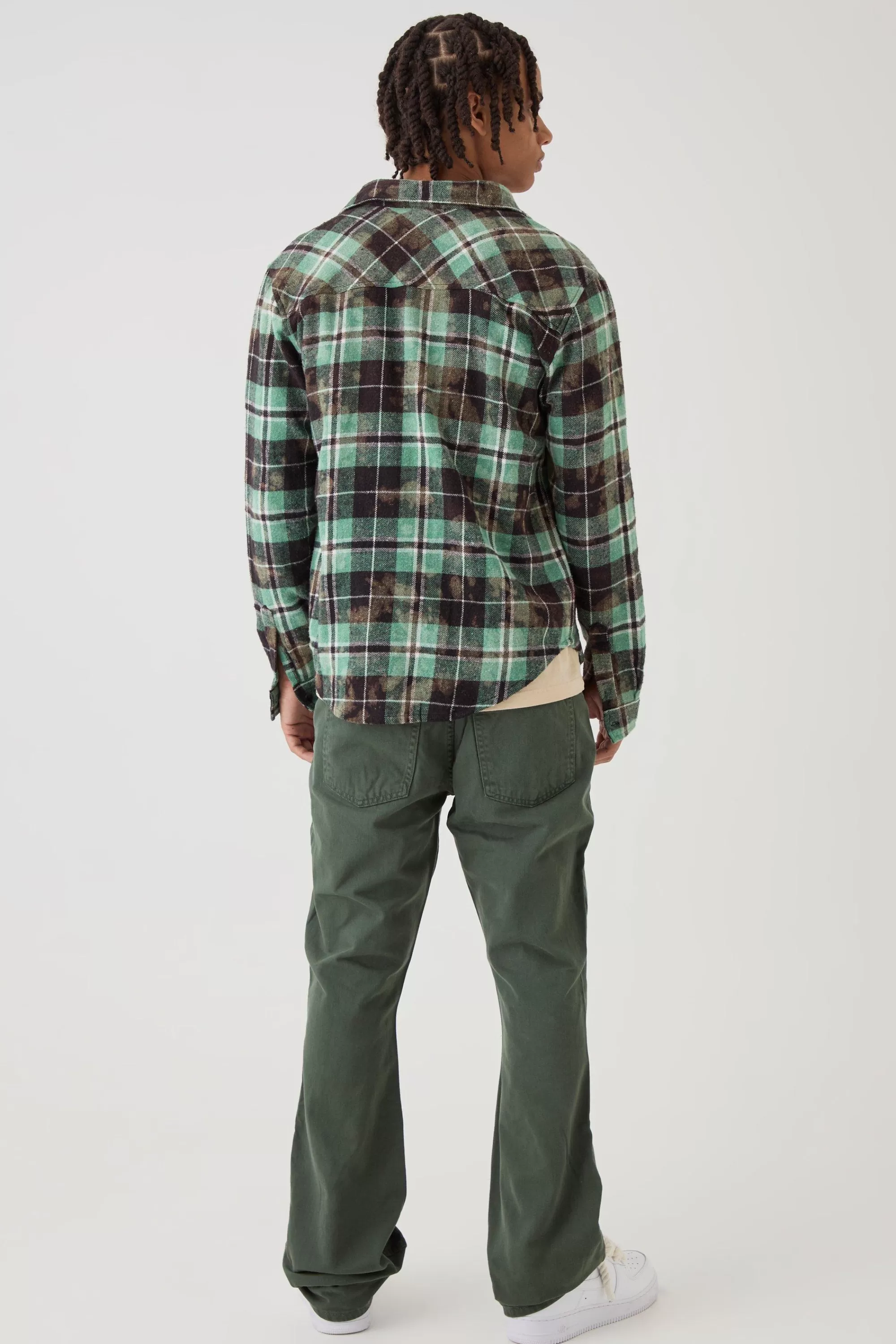 boohooMAN Slim Flared Panelled Jeans | UK
