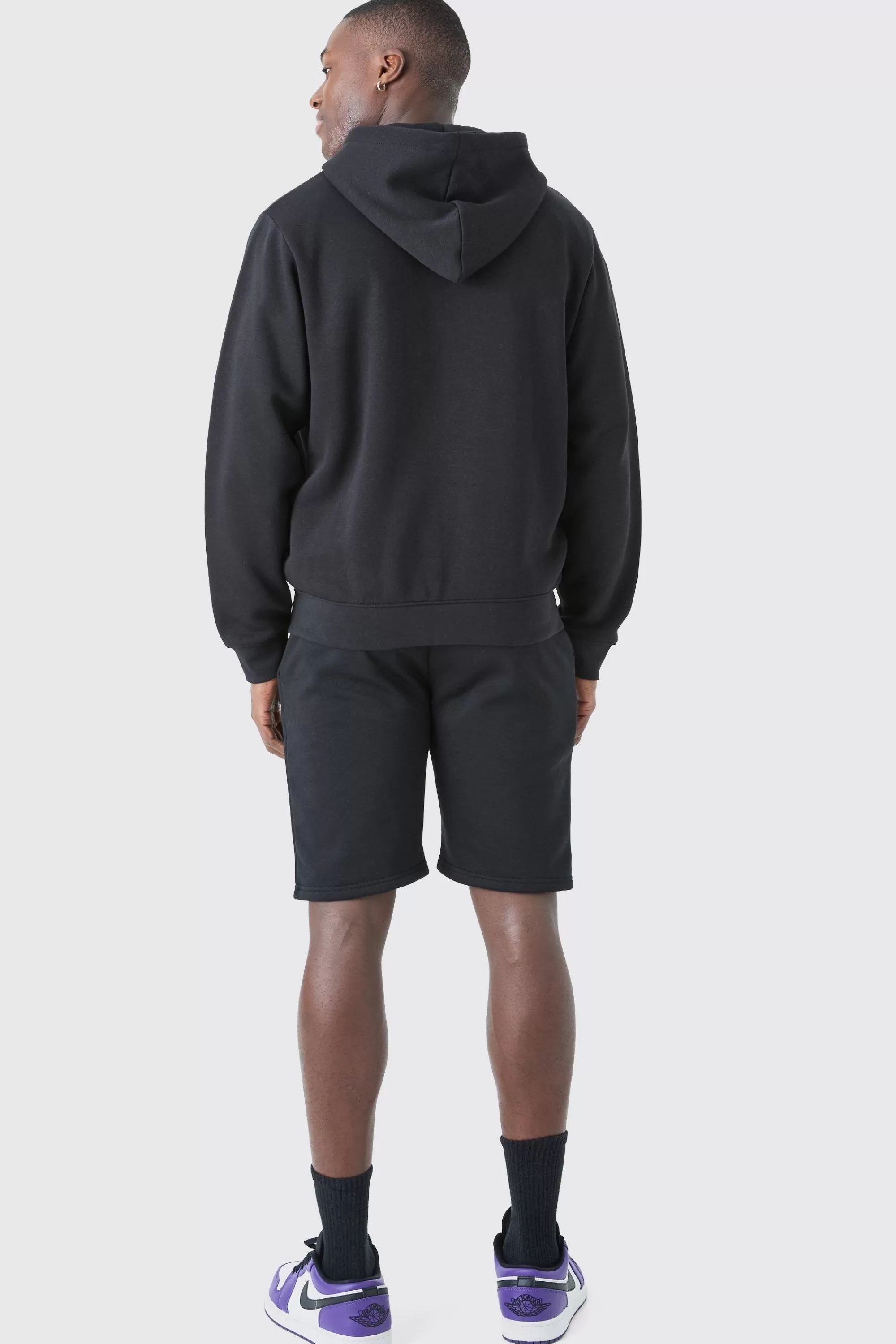 boohooMAN Slim Mid Length Jersey Short | UK