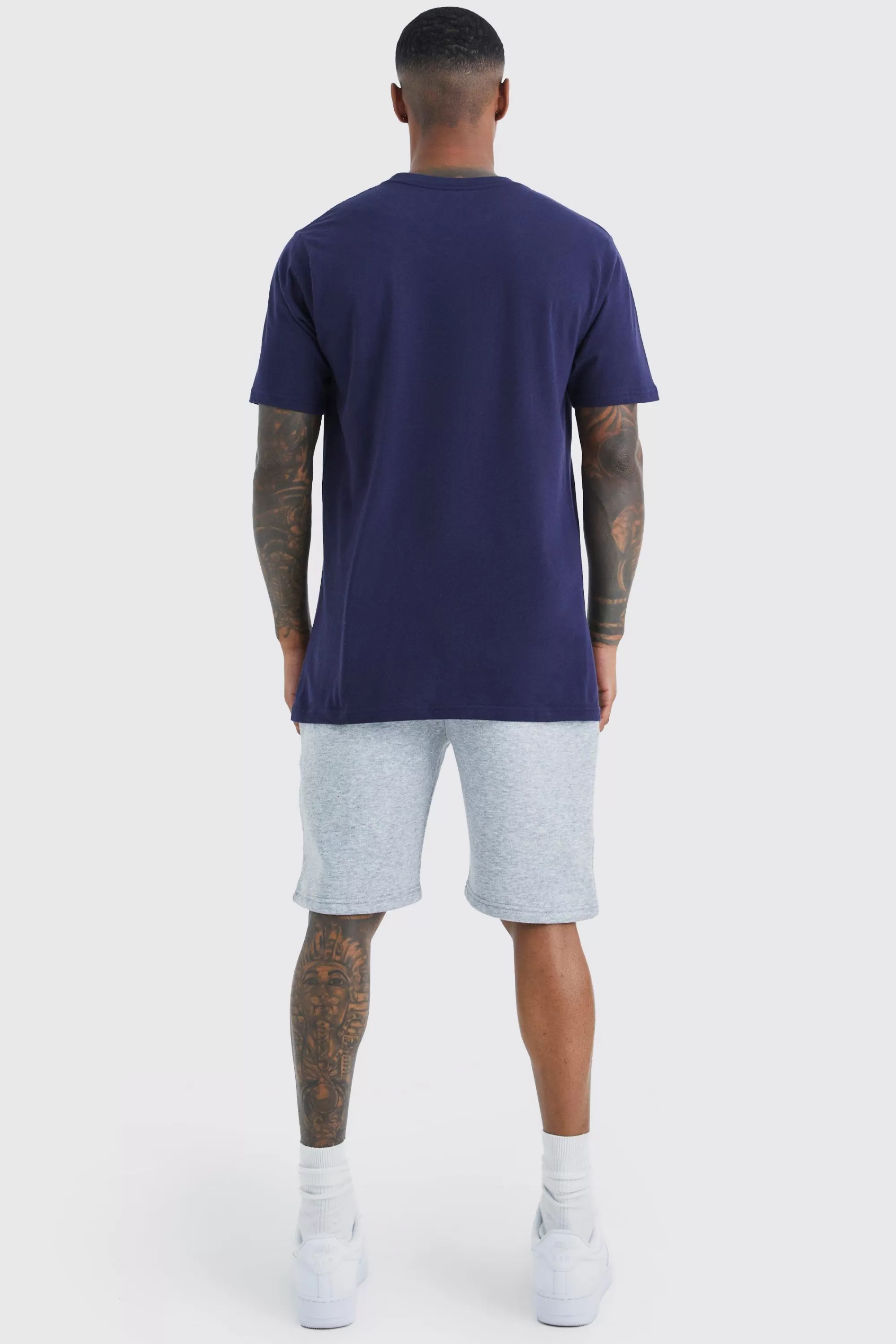 boohooMAN Slim Mid Length Jersey Short | UK