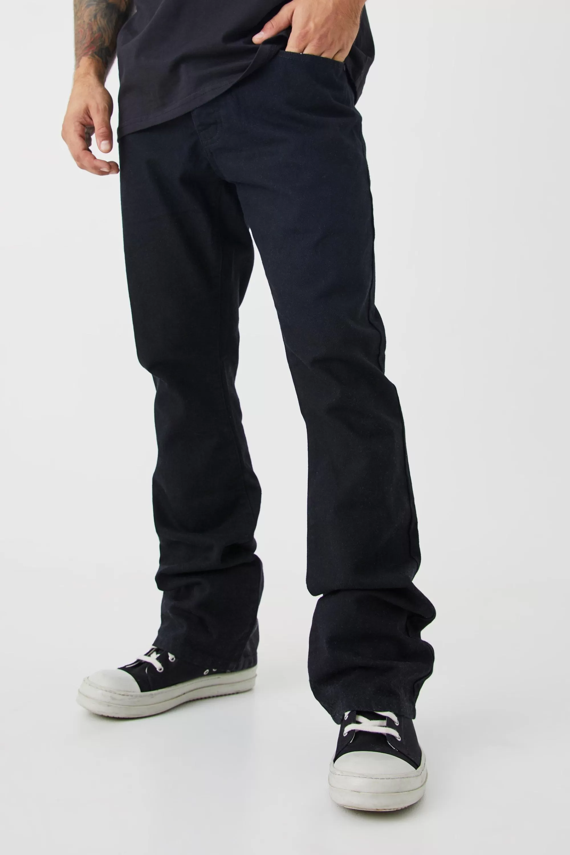 boohooMAN Slim Rigid Flare Jean | UK