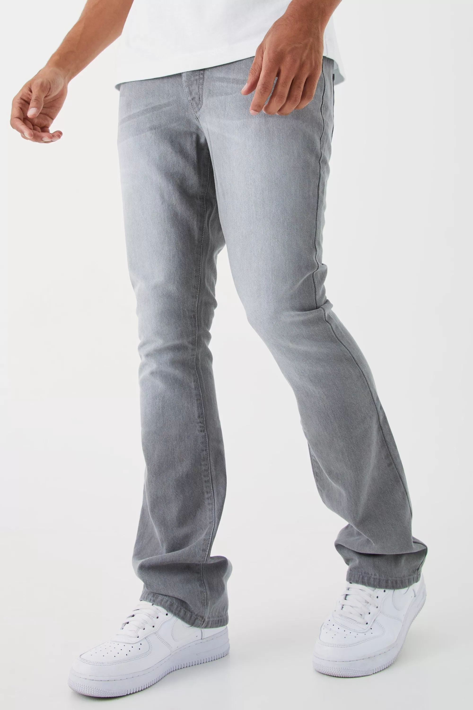 boohooMAN Slim Rigid Flare Jean | UK