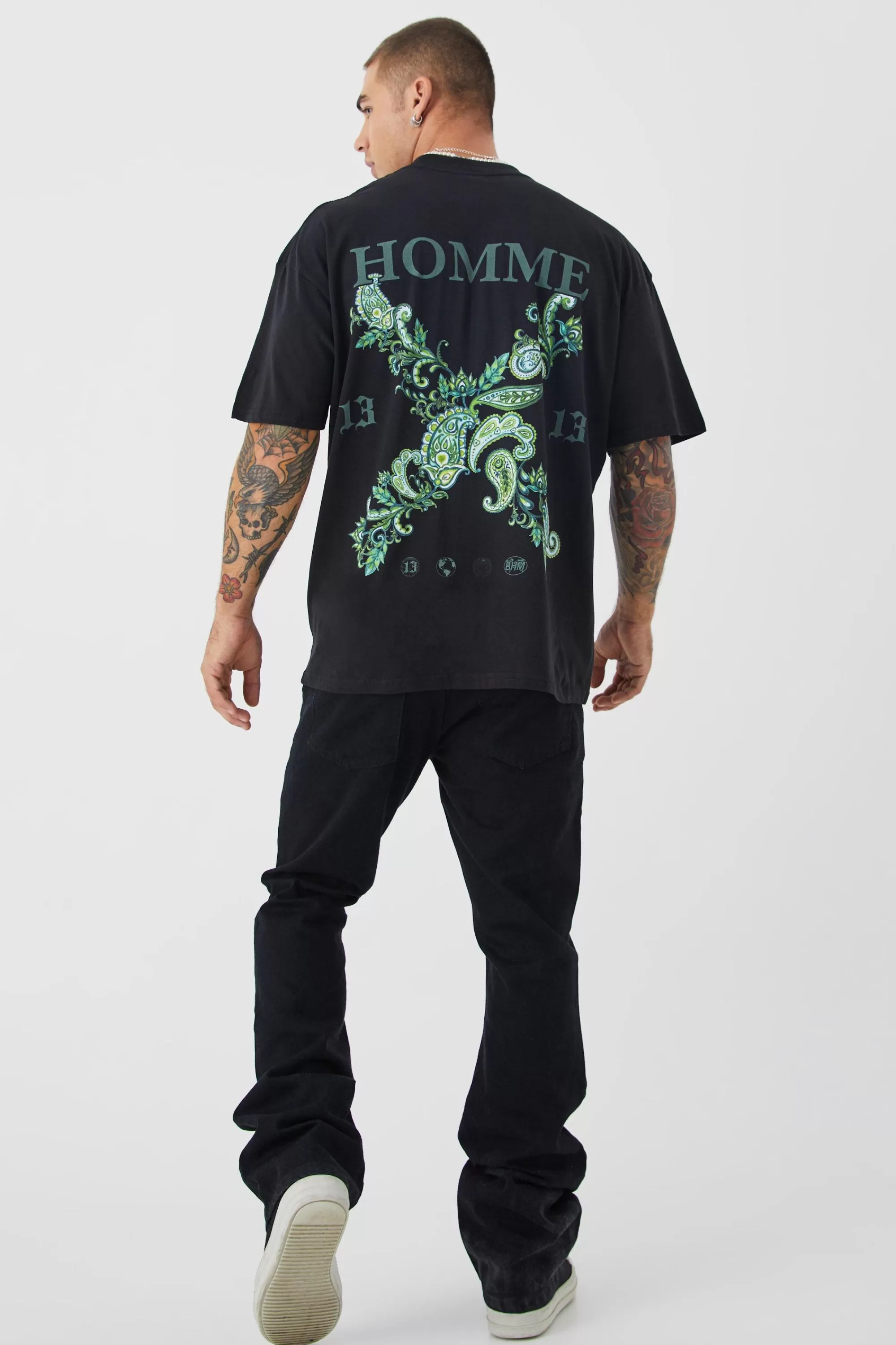 boohooMAN Slim Rigid Flare Jean | UK