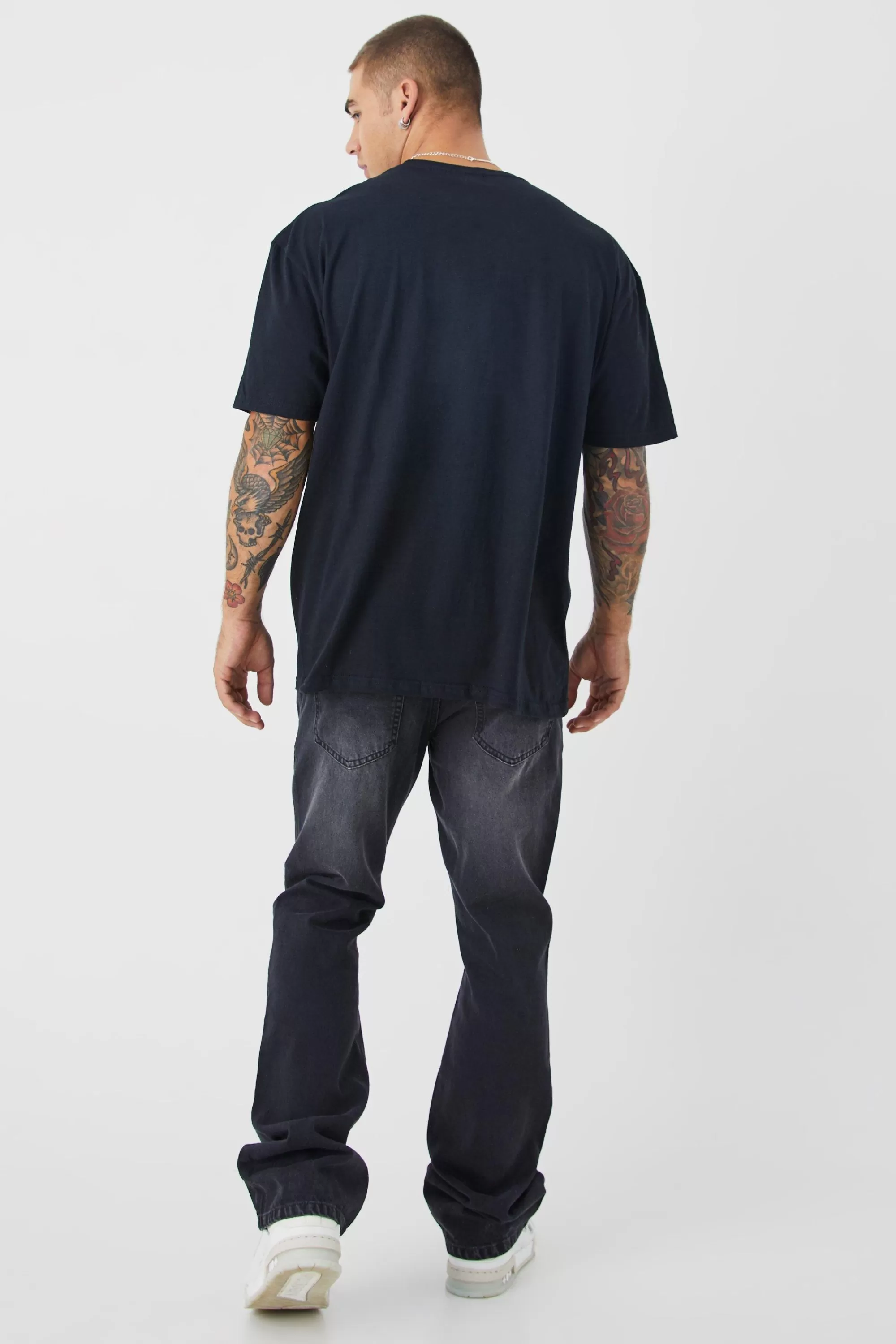 boohooMAN Slim Rigid Flare Jean | UK