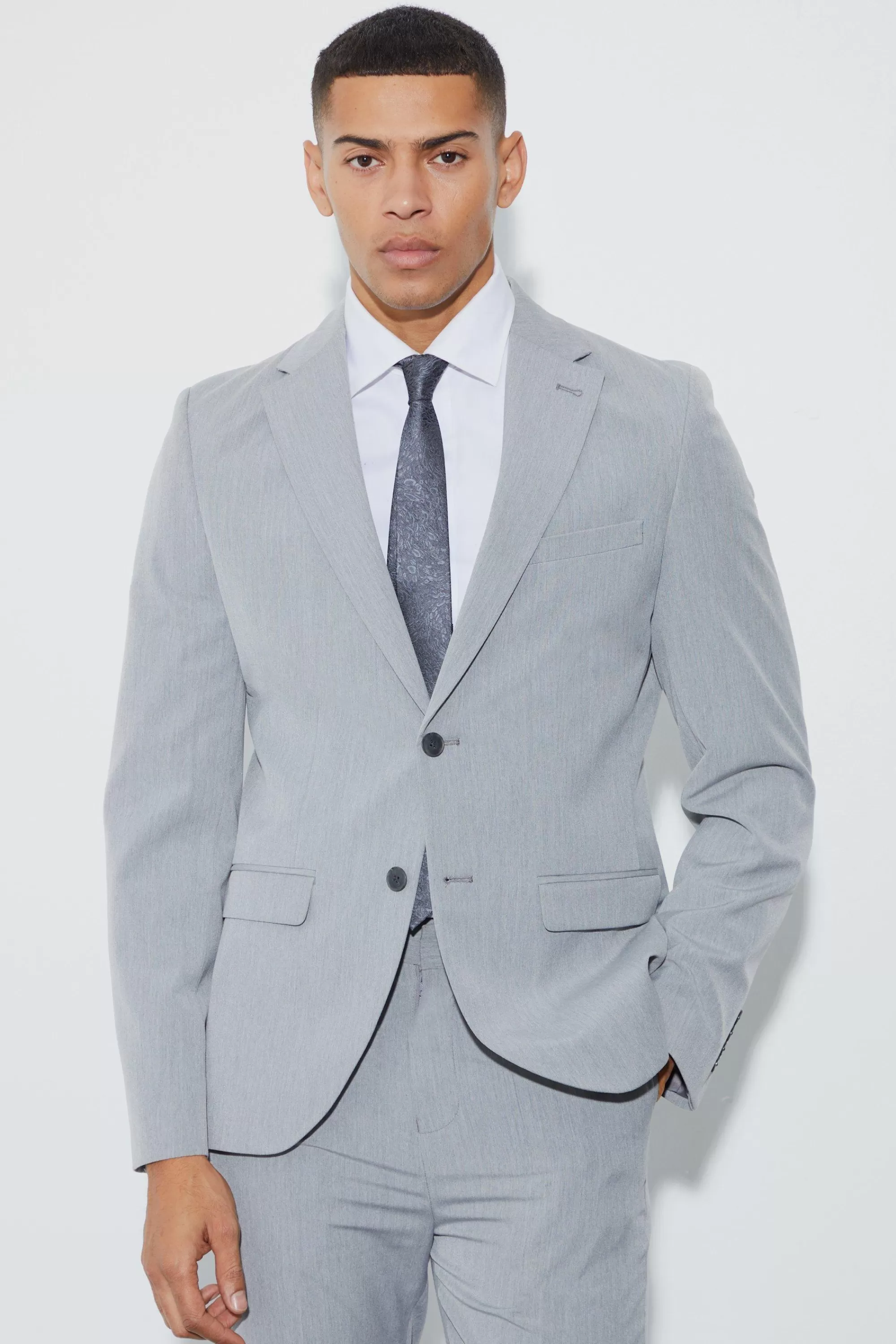 boohooMAN Slim Single Breasted Suit Jacket | UK