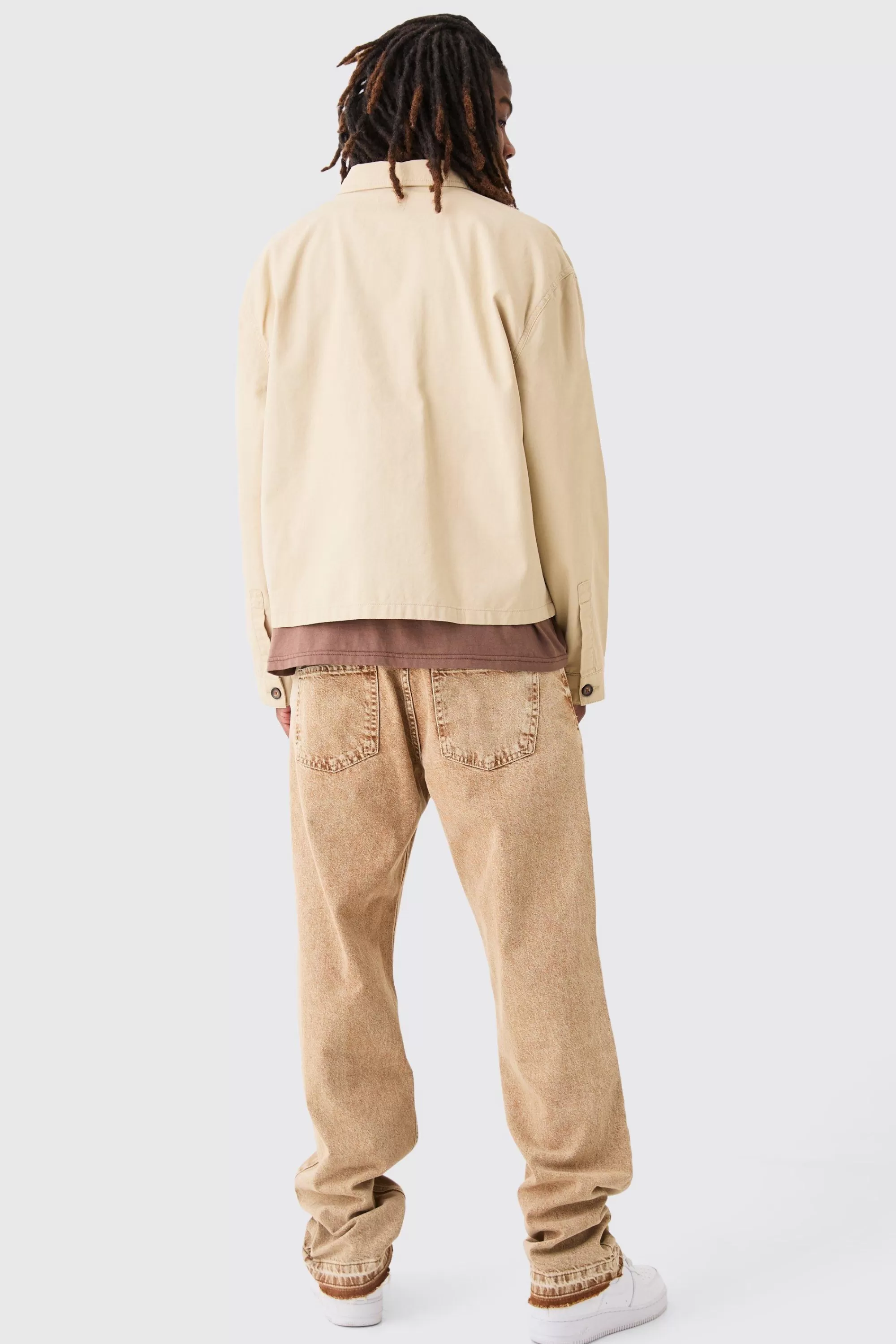 boohooMAN Smart Boxy Twill Pocket Shirt | UK