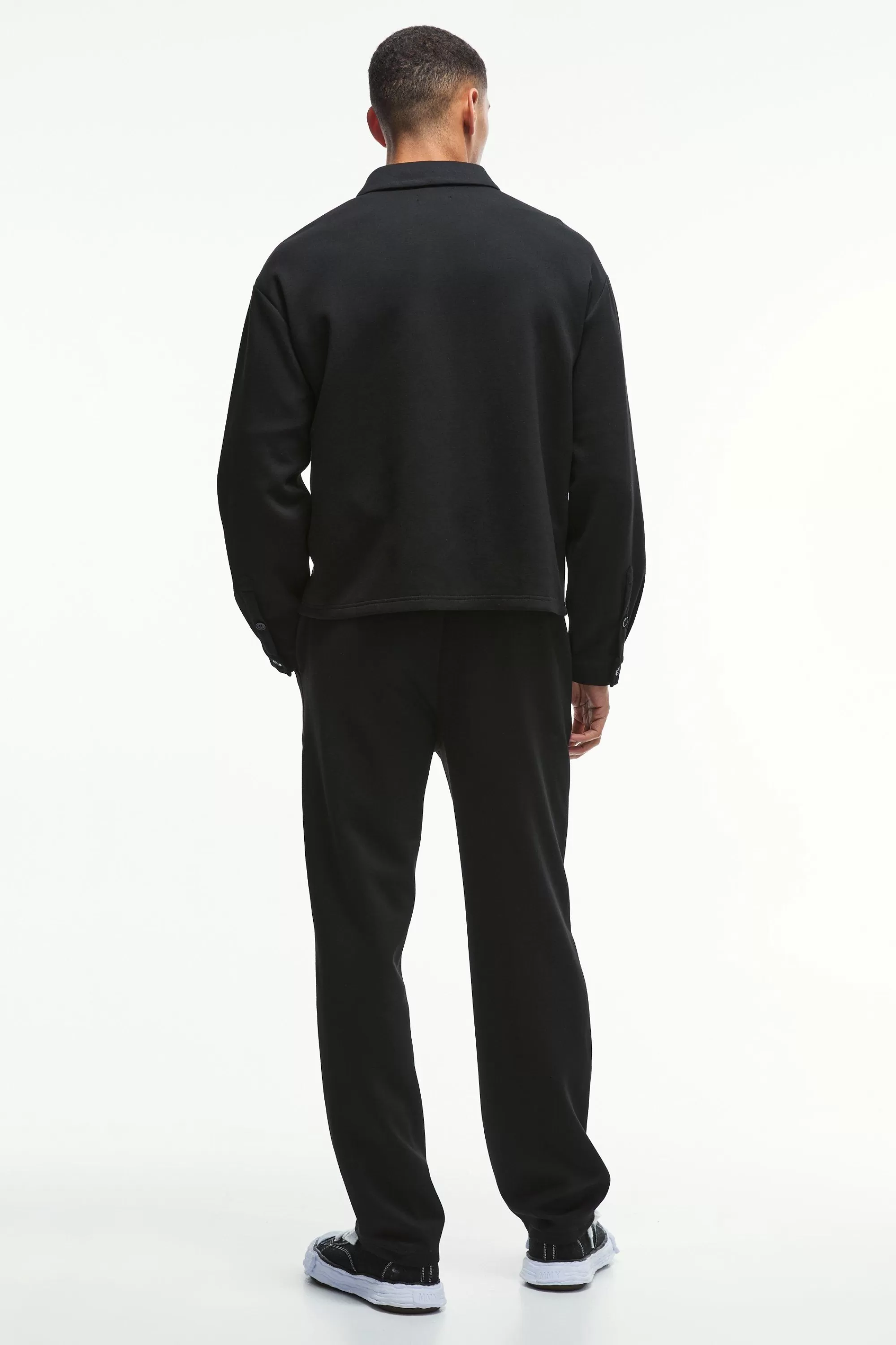 boohooMAN Straight Leg Pintuck Scuba Trouser | UK