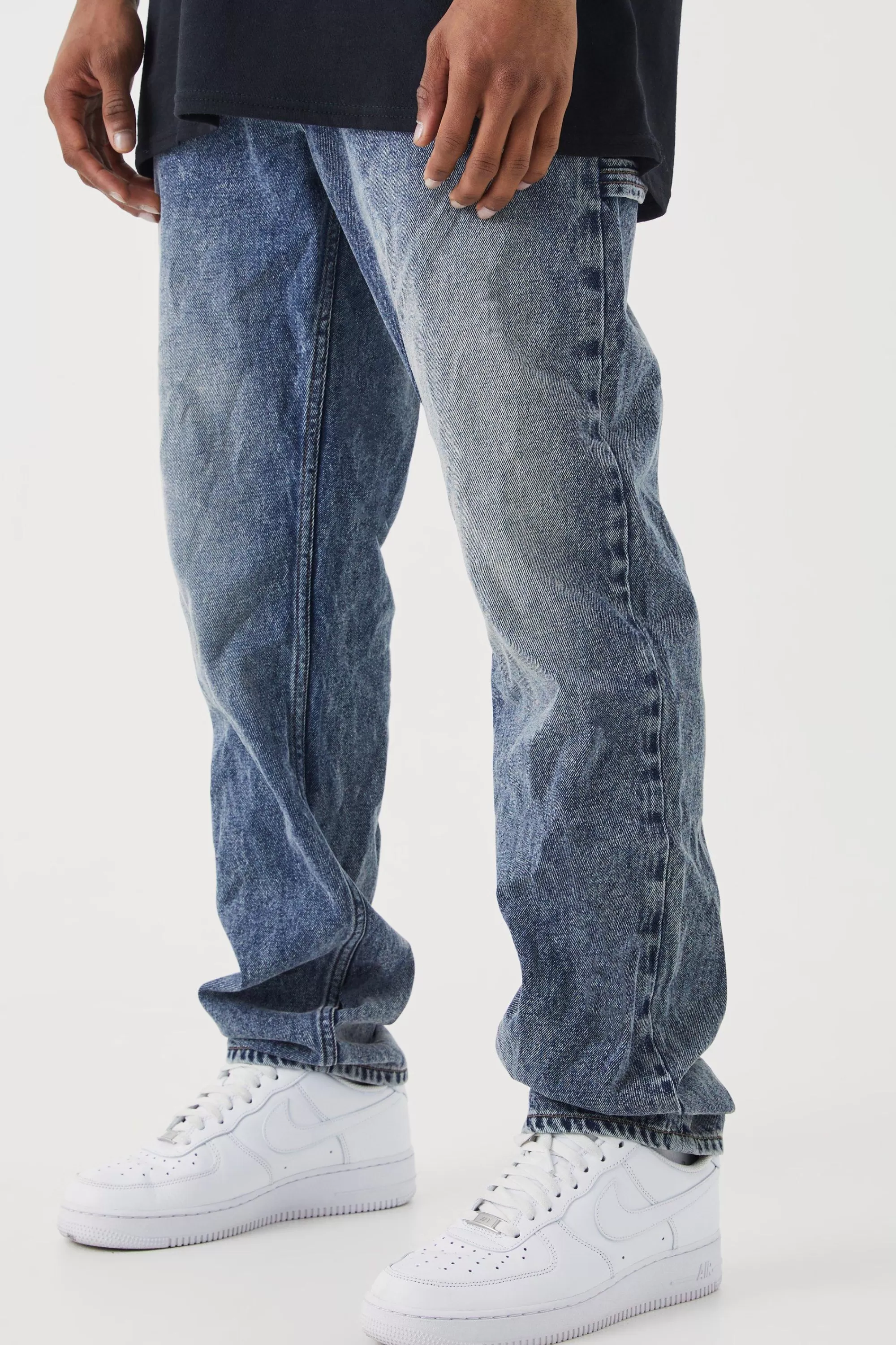 boohooMAN Straight Rigid Carpenter Jeans | UK