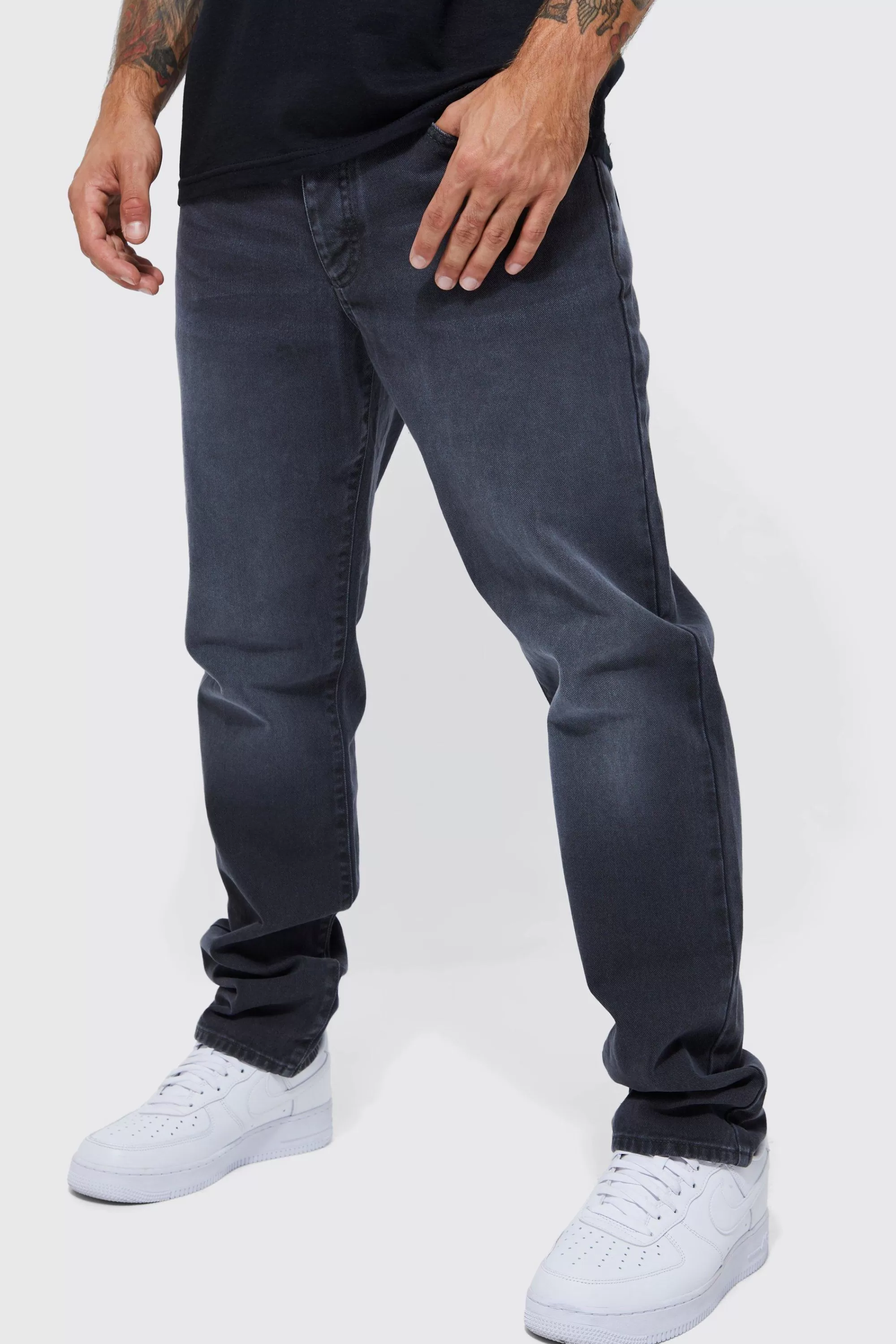 boohooMAN Straight Rigid Jean | UK