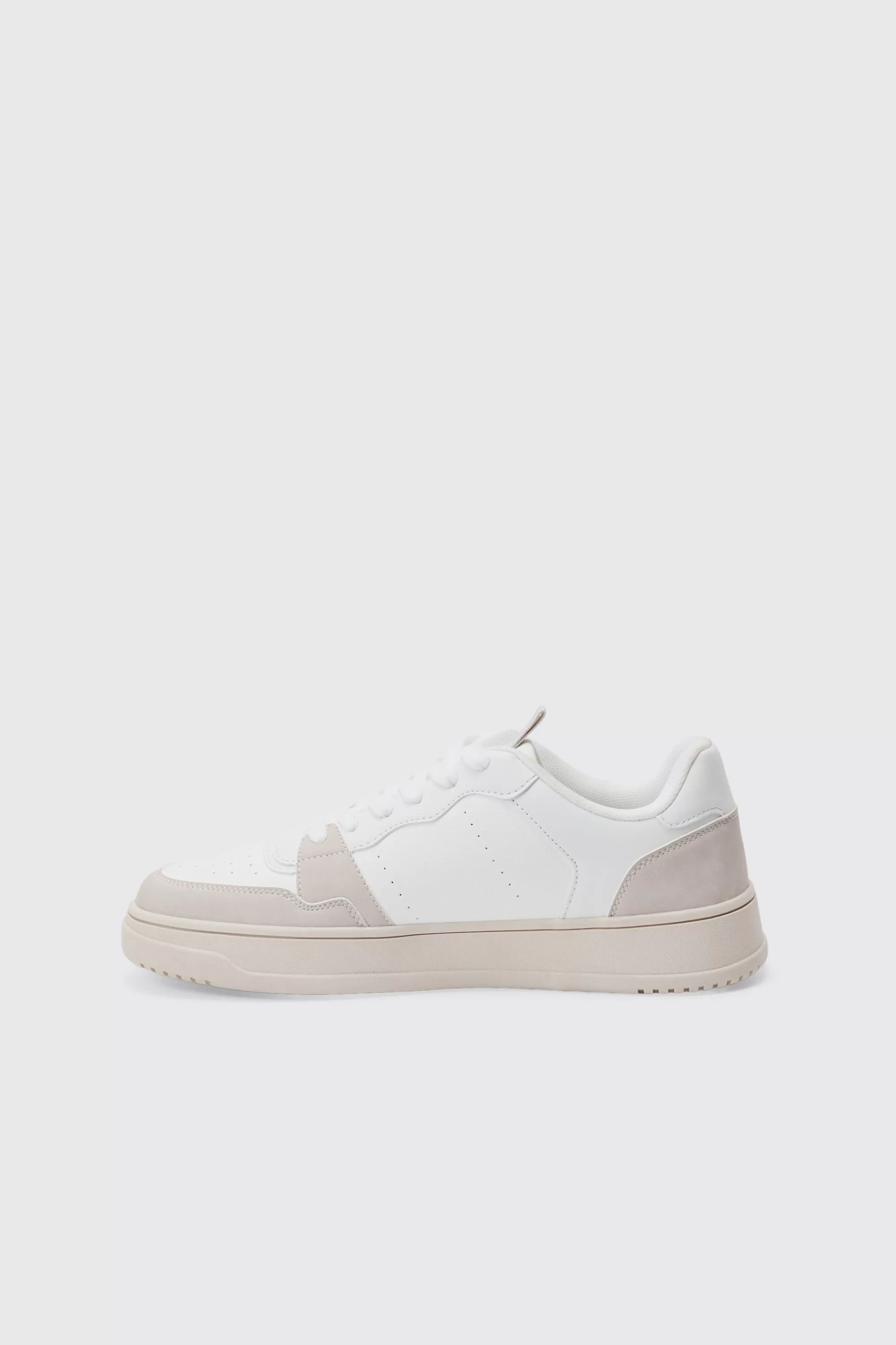 boohooMAN Suede Panel Chunky Trainer In | UK