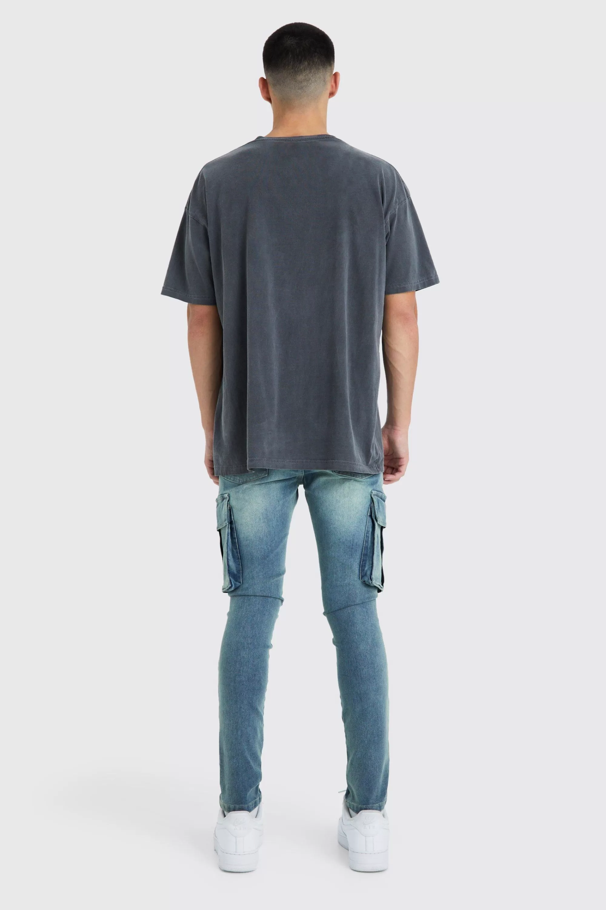 boohooMAN Super Skinny Cargo Jeans | UK
