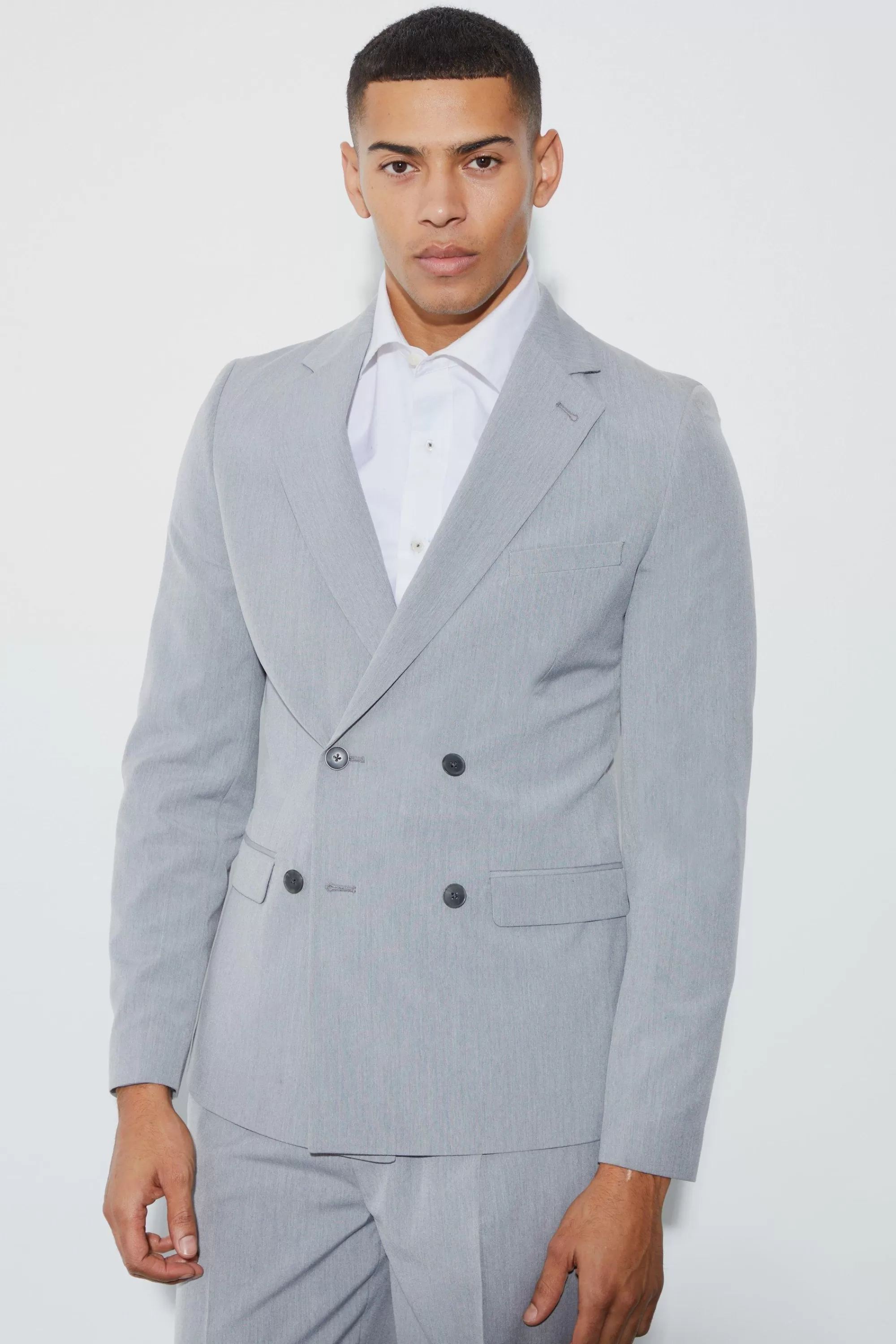 boohooMAN Super Skinny Double Breasted Suit Jacket | UK
