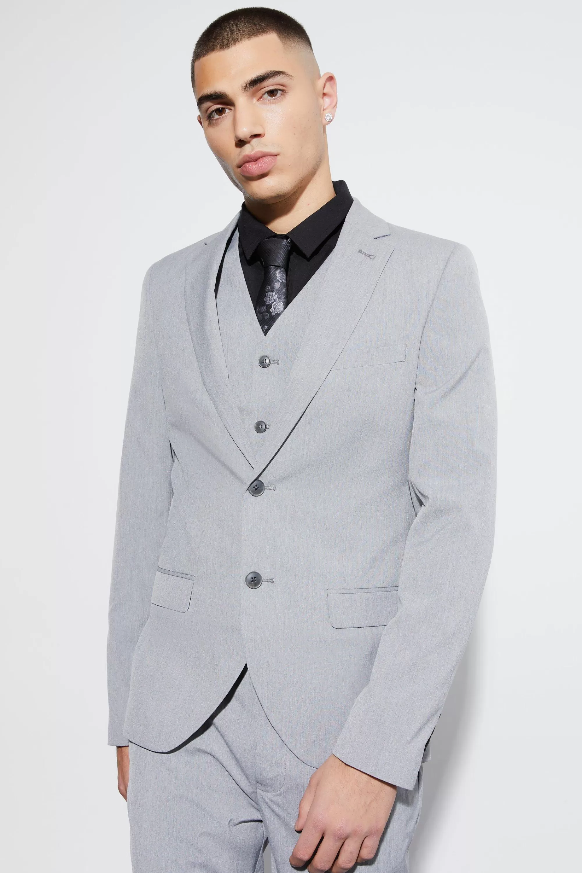 boohooMAN Super Skinny Single Breasted Suit Jacket | UK