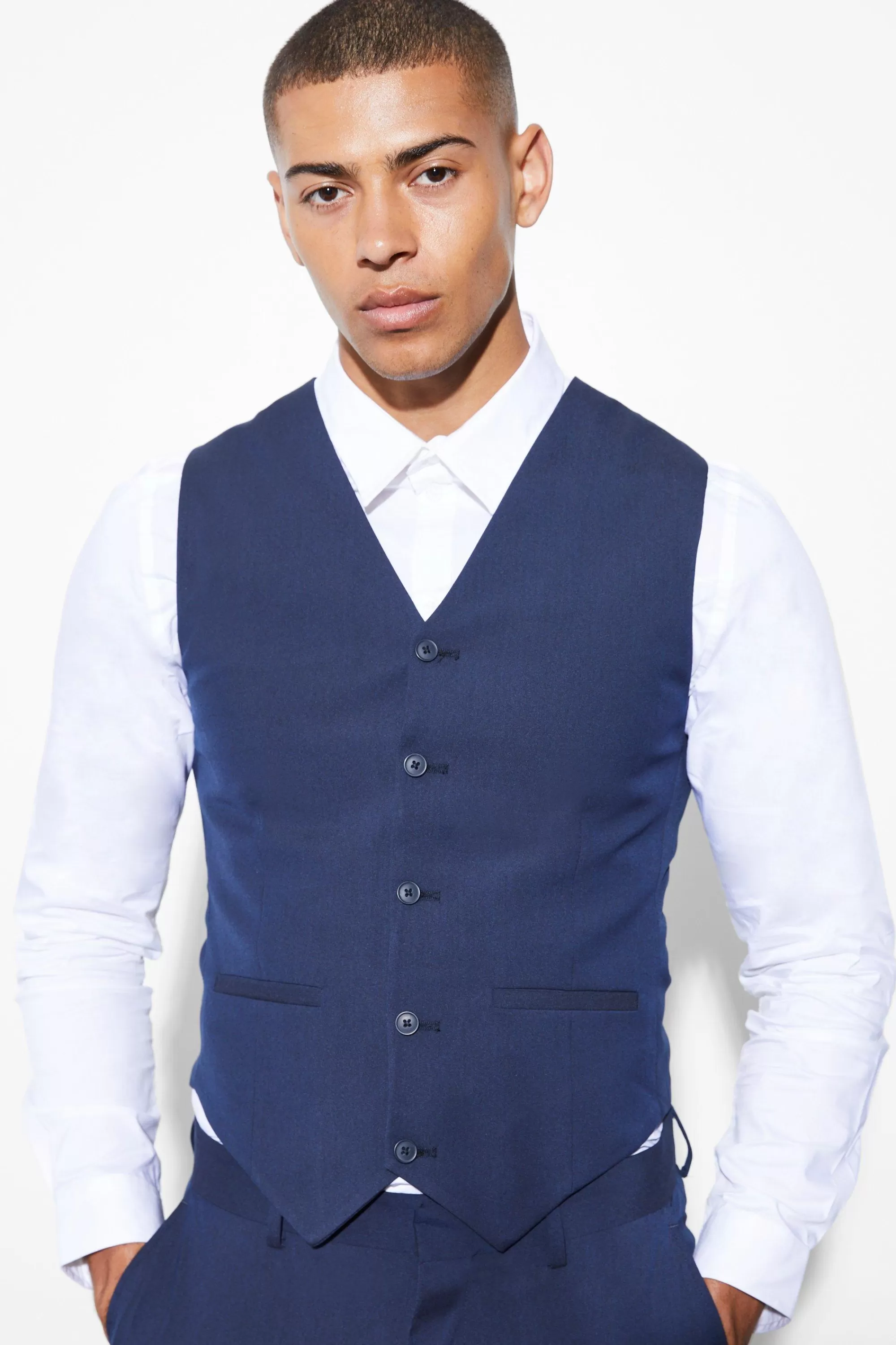 boohooMAN Super Skinny Waistcoat | UK