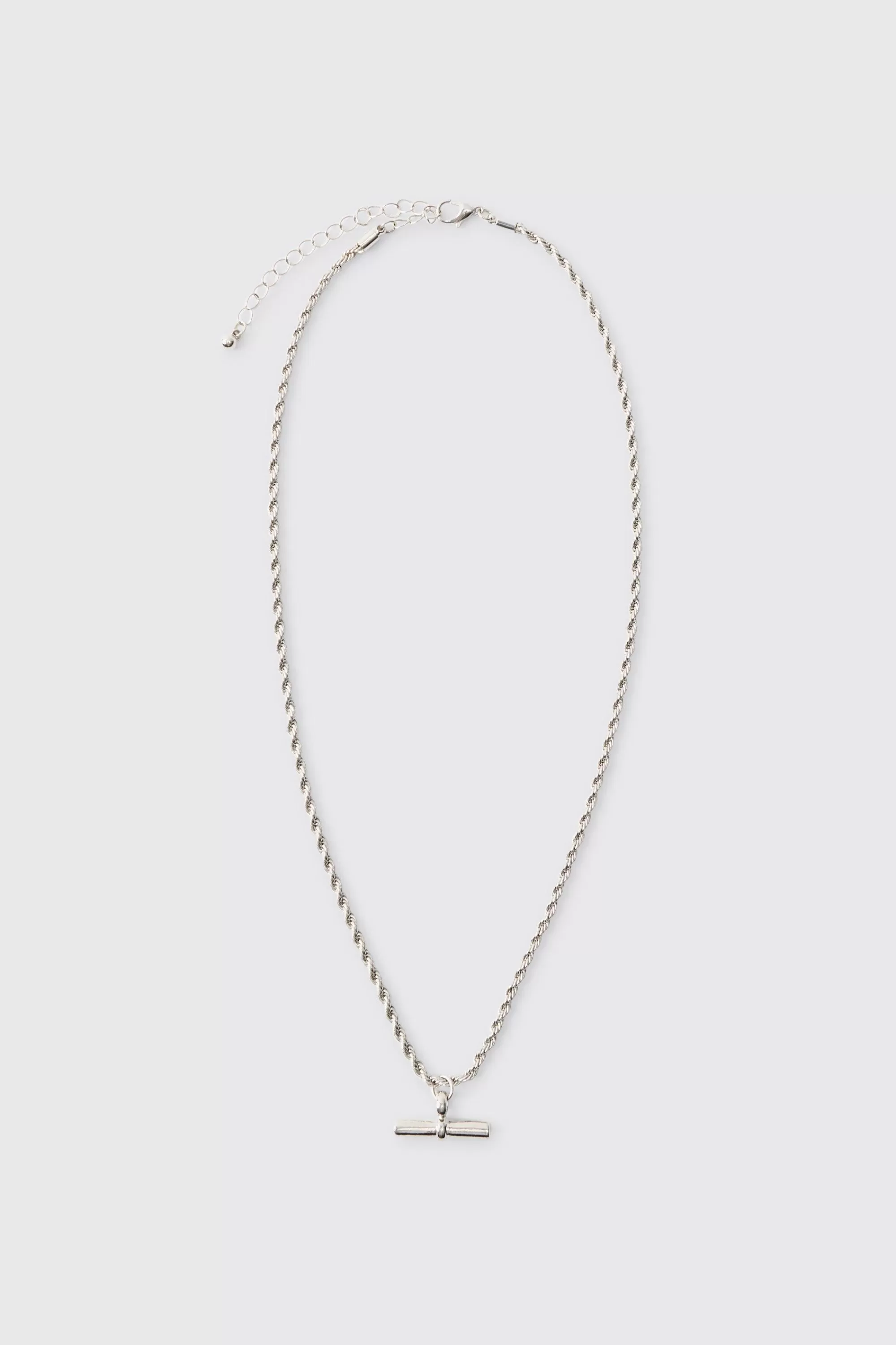boohooMAN T Bar Pendant Necklace In | UK