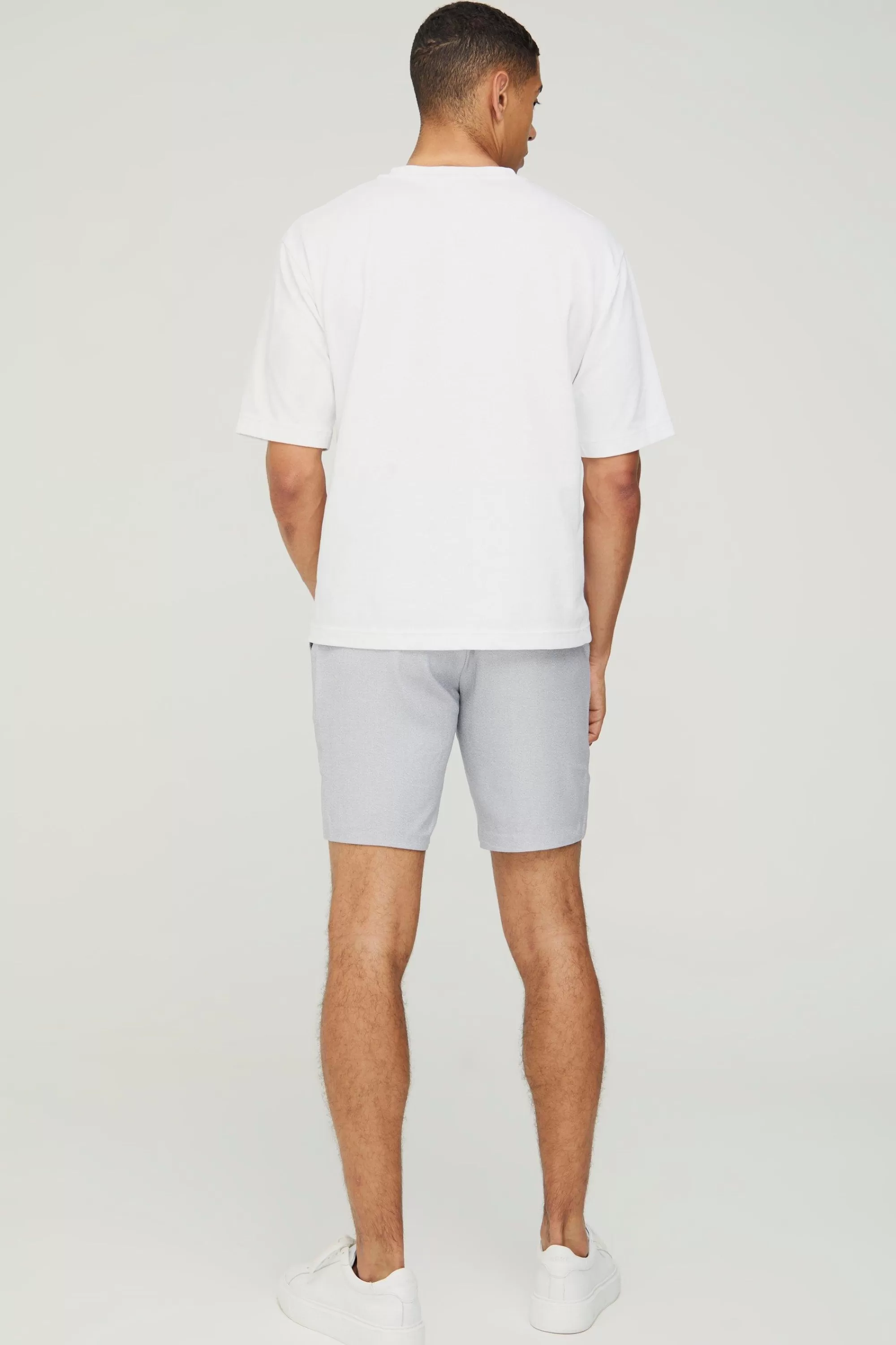 boohooMAN Tailored Marl Slim Fit Shorts | UK