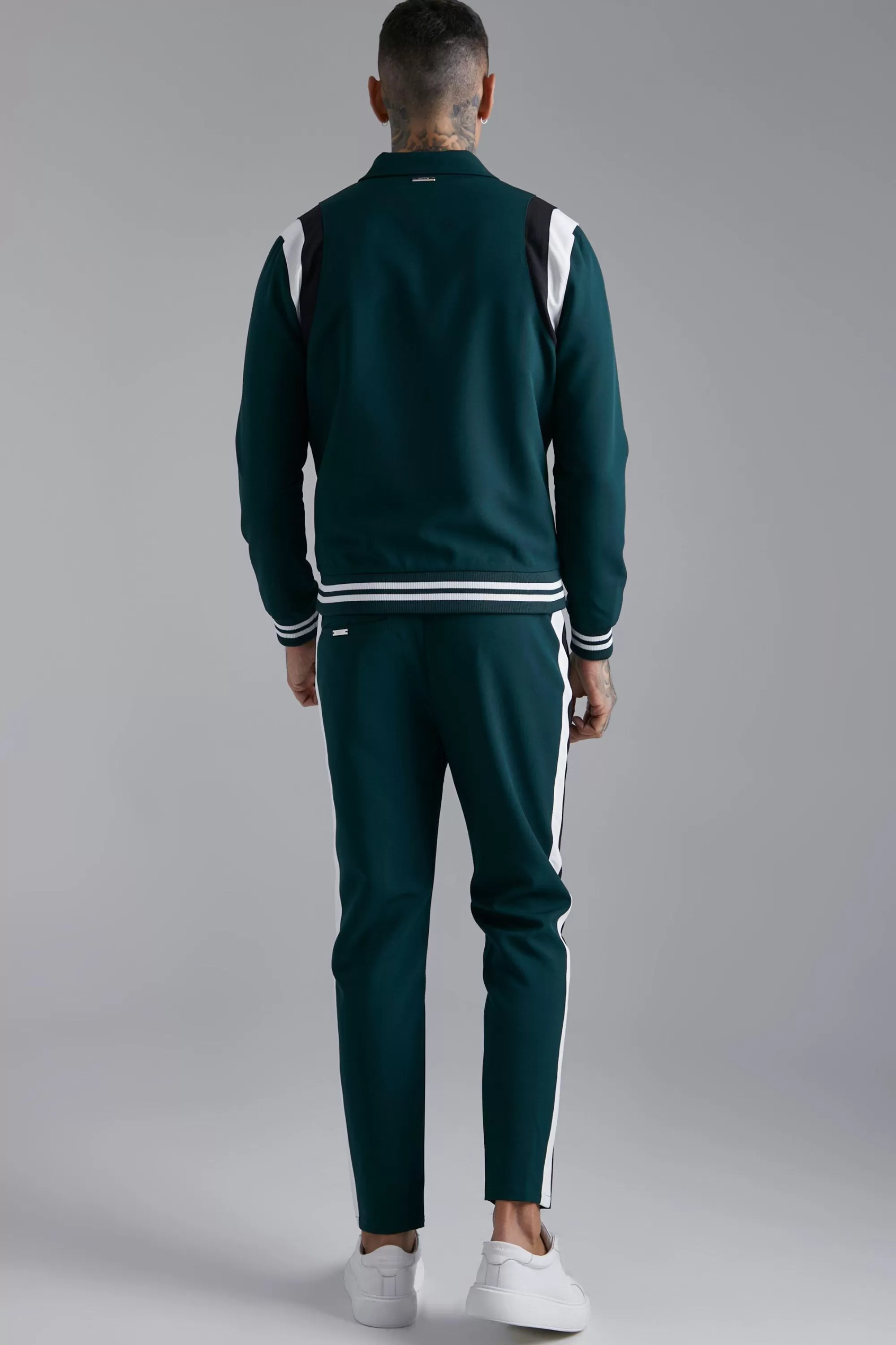 boohooMAN Tailored Varsity Trouser | UK