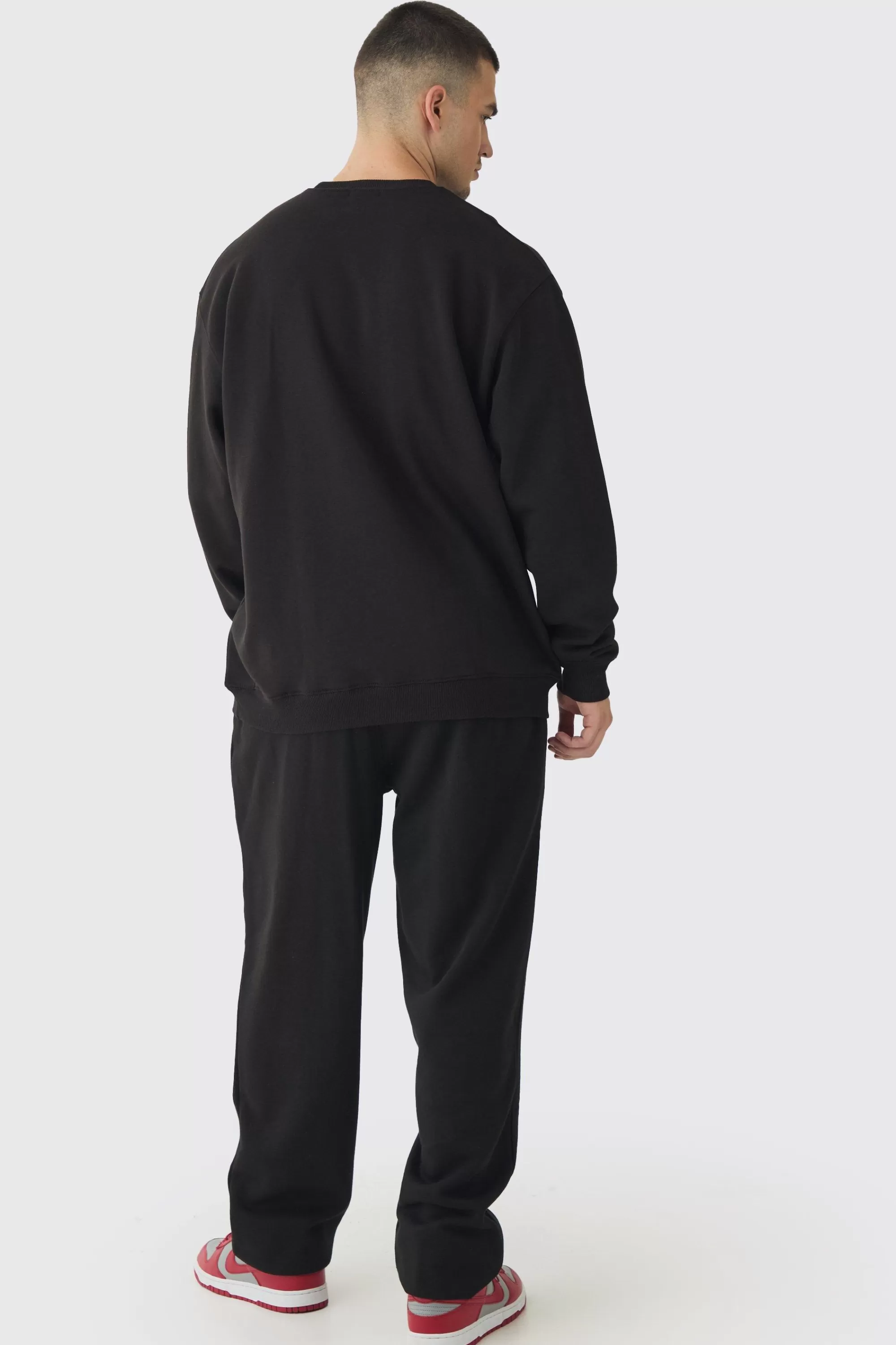 boohooMAN Tall 13 Embroidered Sweat Tracksuit | UK