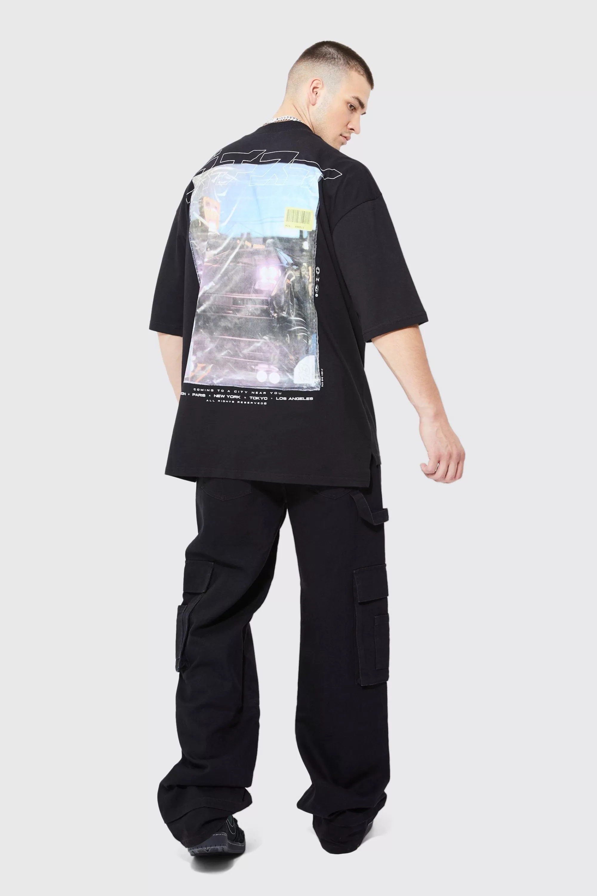 boohooMAN Tall Baggy Fit Cargo Jeans | UK