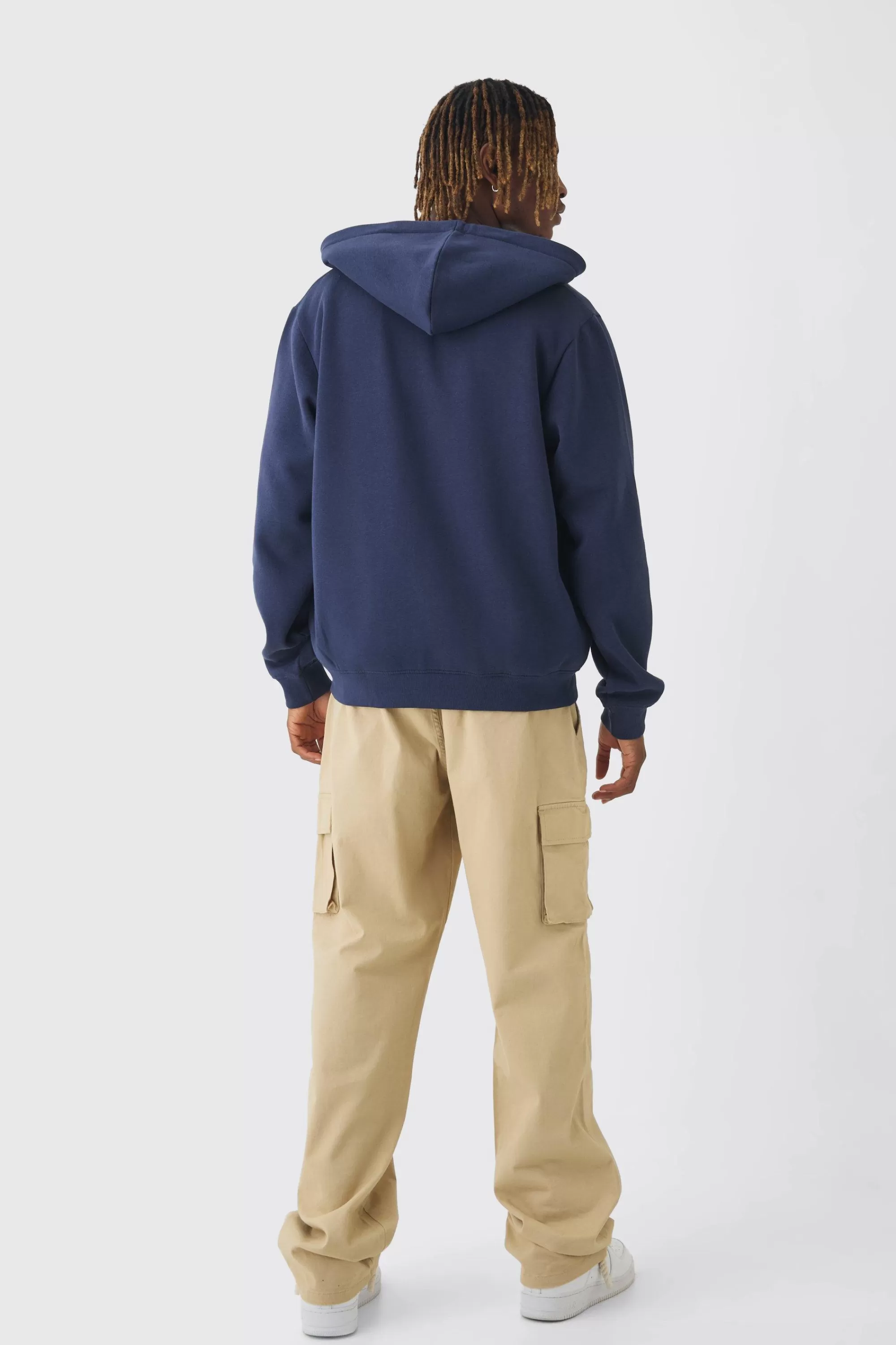 boohooMAN Tall Basic Zip Through Hoodie In | UK