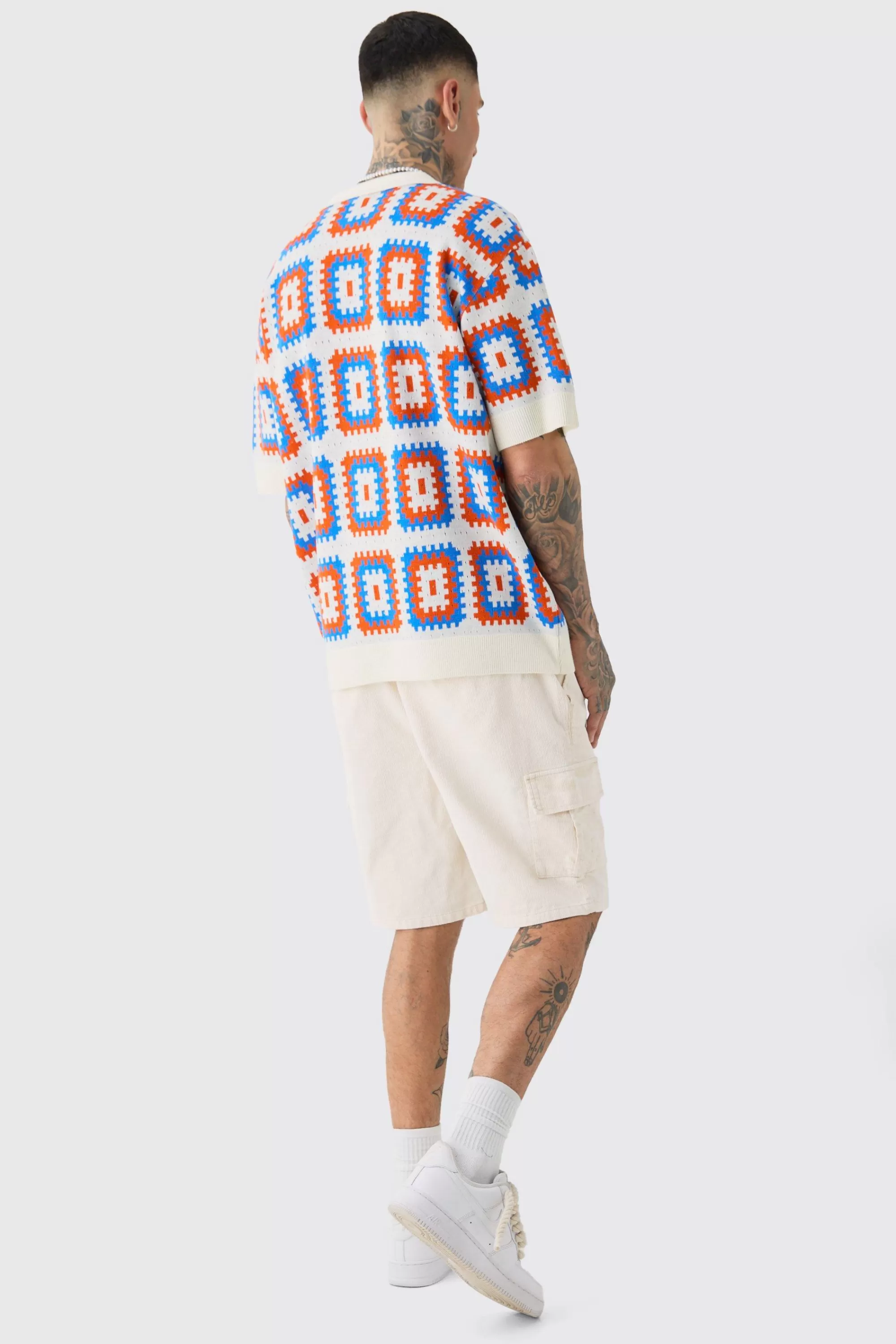 boohooMAN Tall Cord Cargo Shorts In | UK
