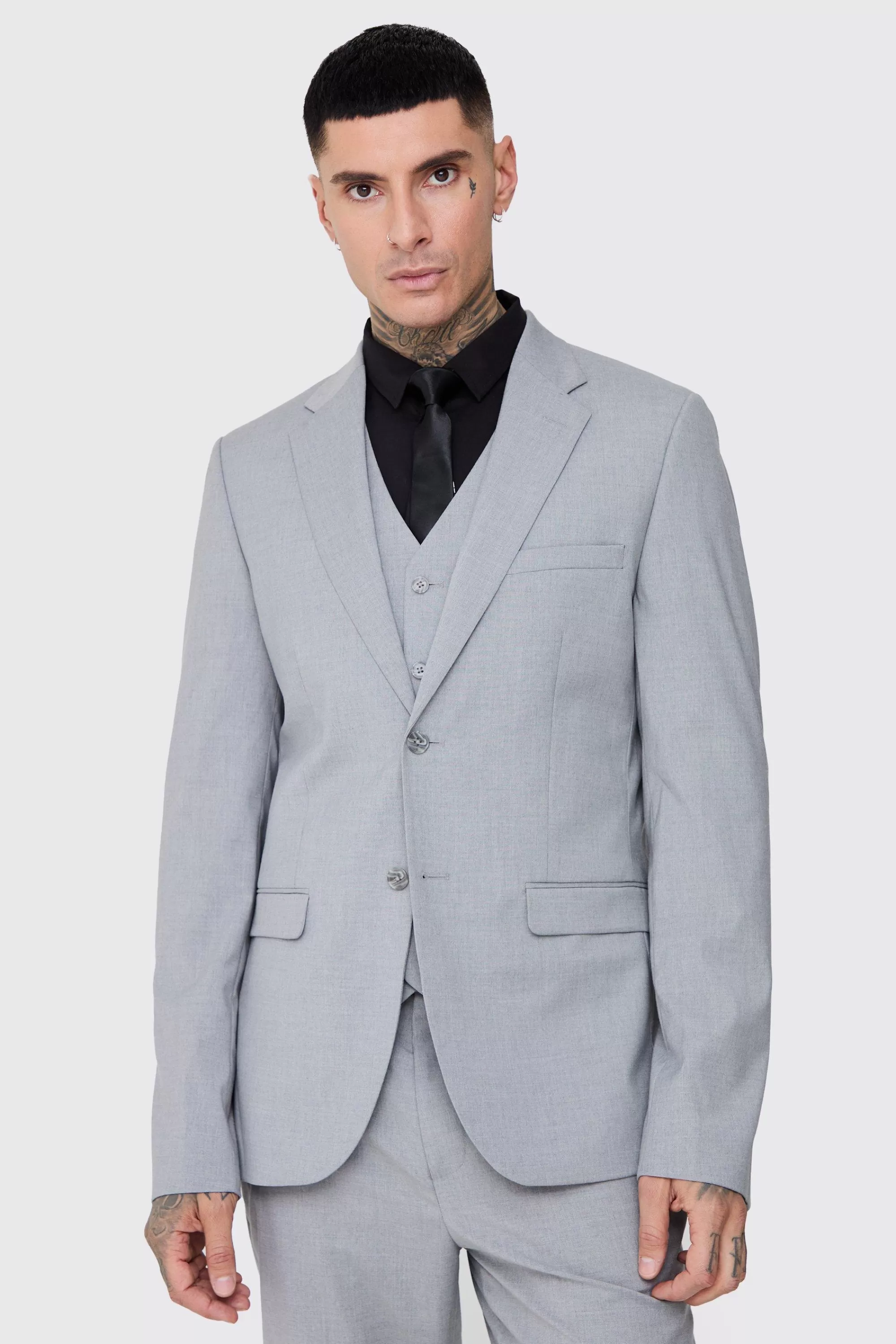 boohooMAN Tall Essential Slim Fit Suit Jacket In | UK
