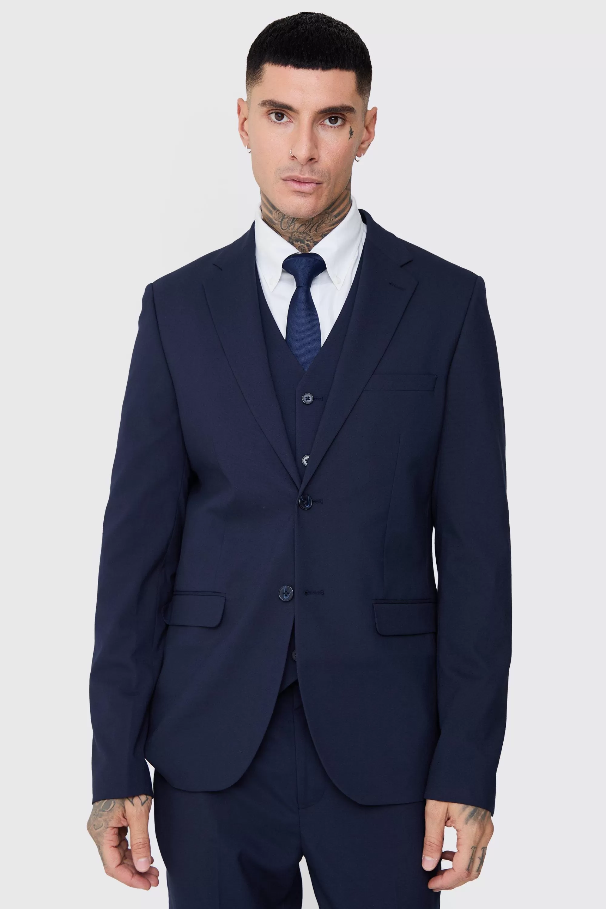 boohooMAN Tall Essential Slim Fit Suit Jacket In | UK