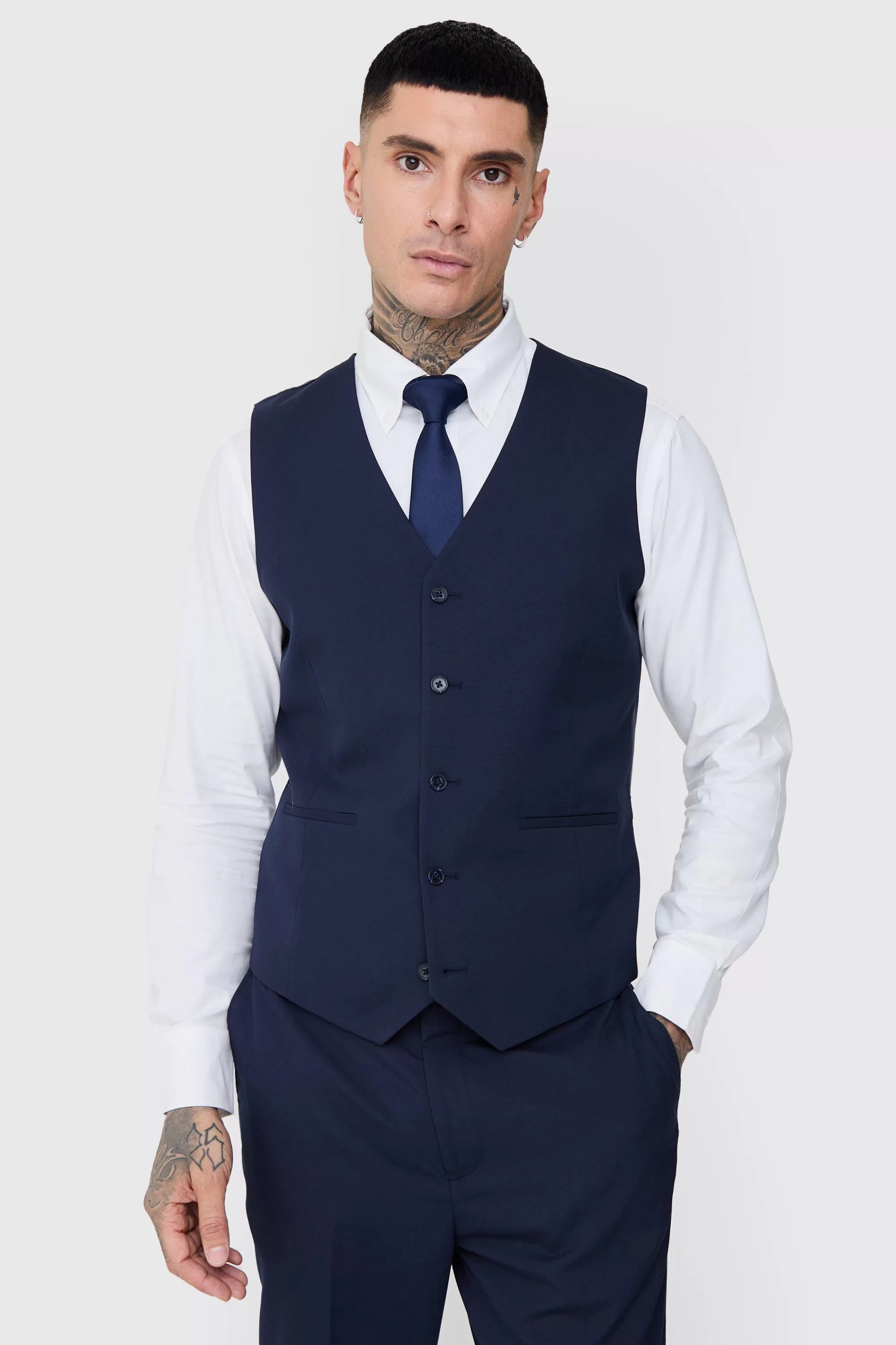 boohooMAN Tall Essential Waistcoat In | UK