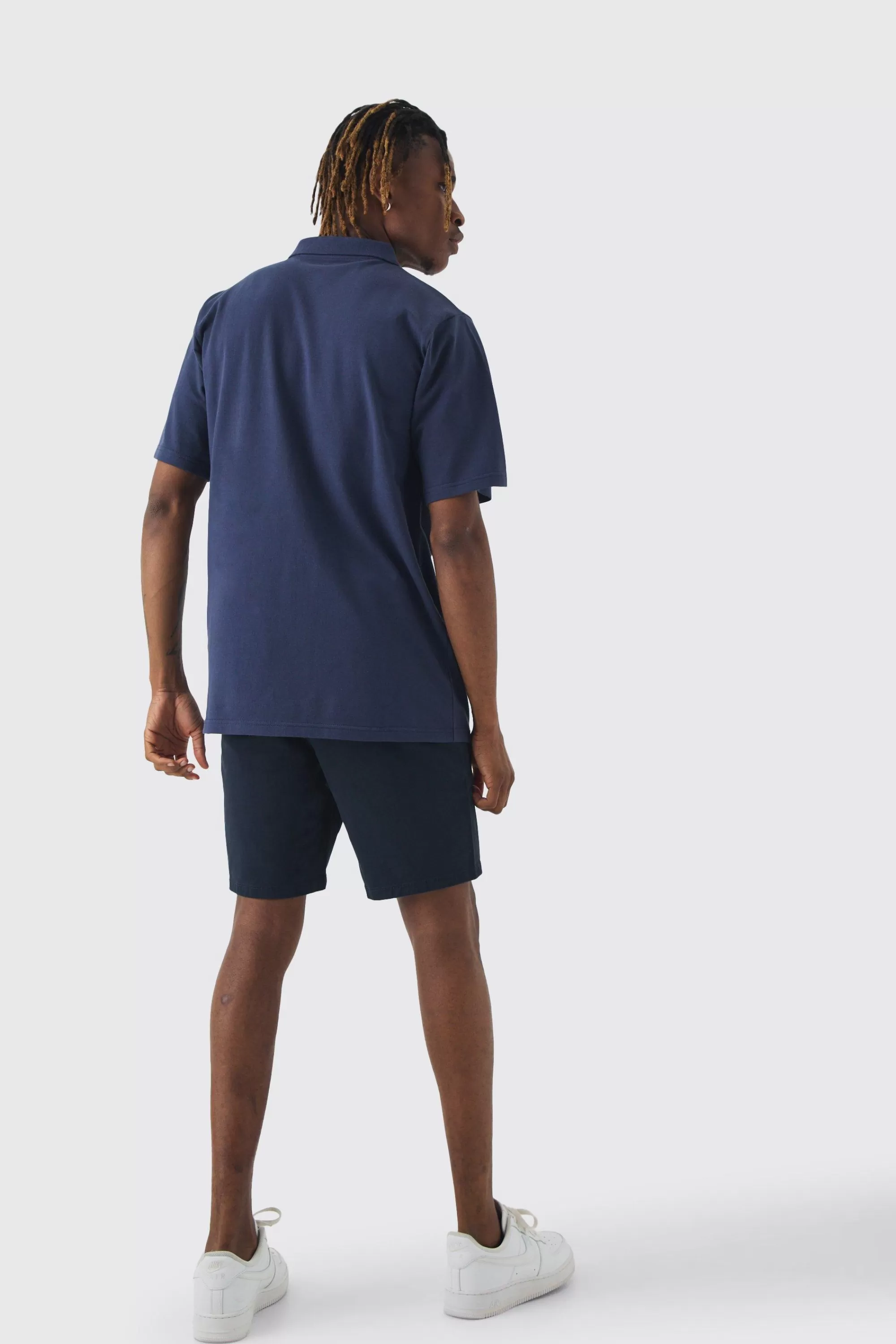 boohooMAN Tall Fixed Waist Skinny Fit Chino Shorts | UK