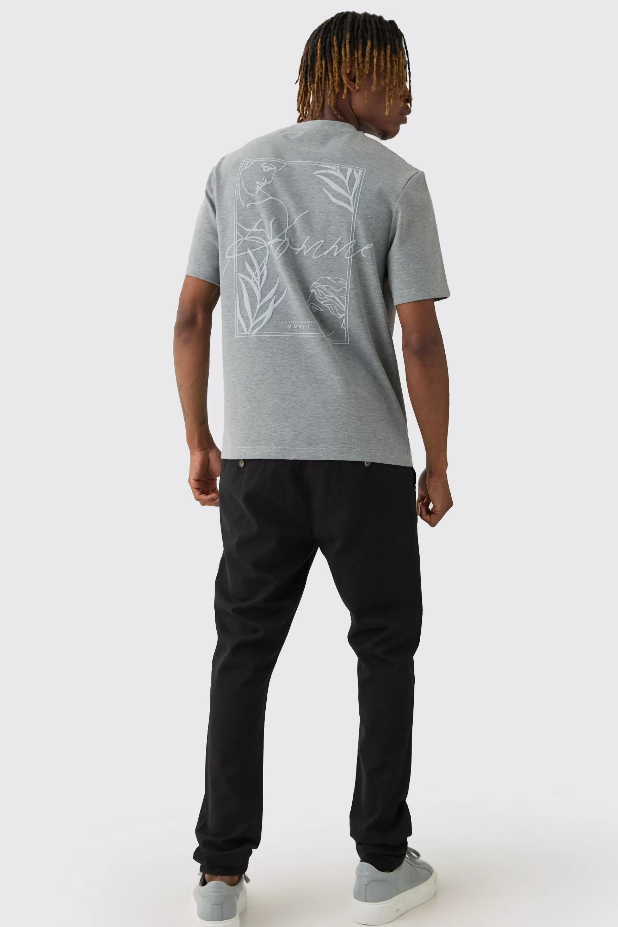 boohooMAN Tall Fixed Waist Skinny Chino Trouser | UK