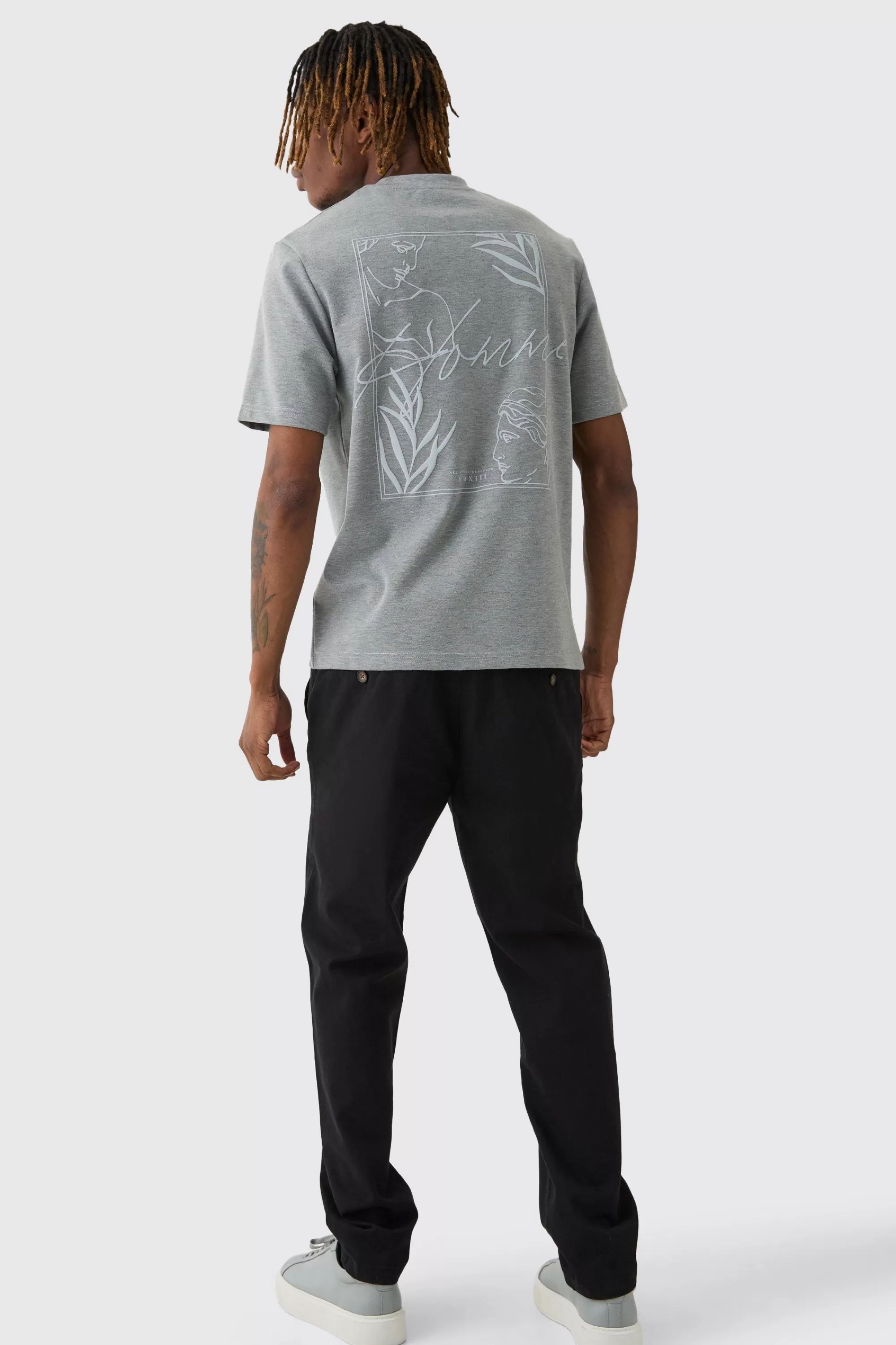 boohooMAN Tall Fixed Waist Slim Cropped Chino Trouser | UK