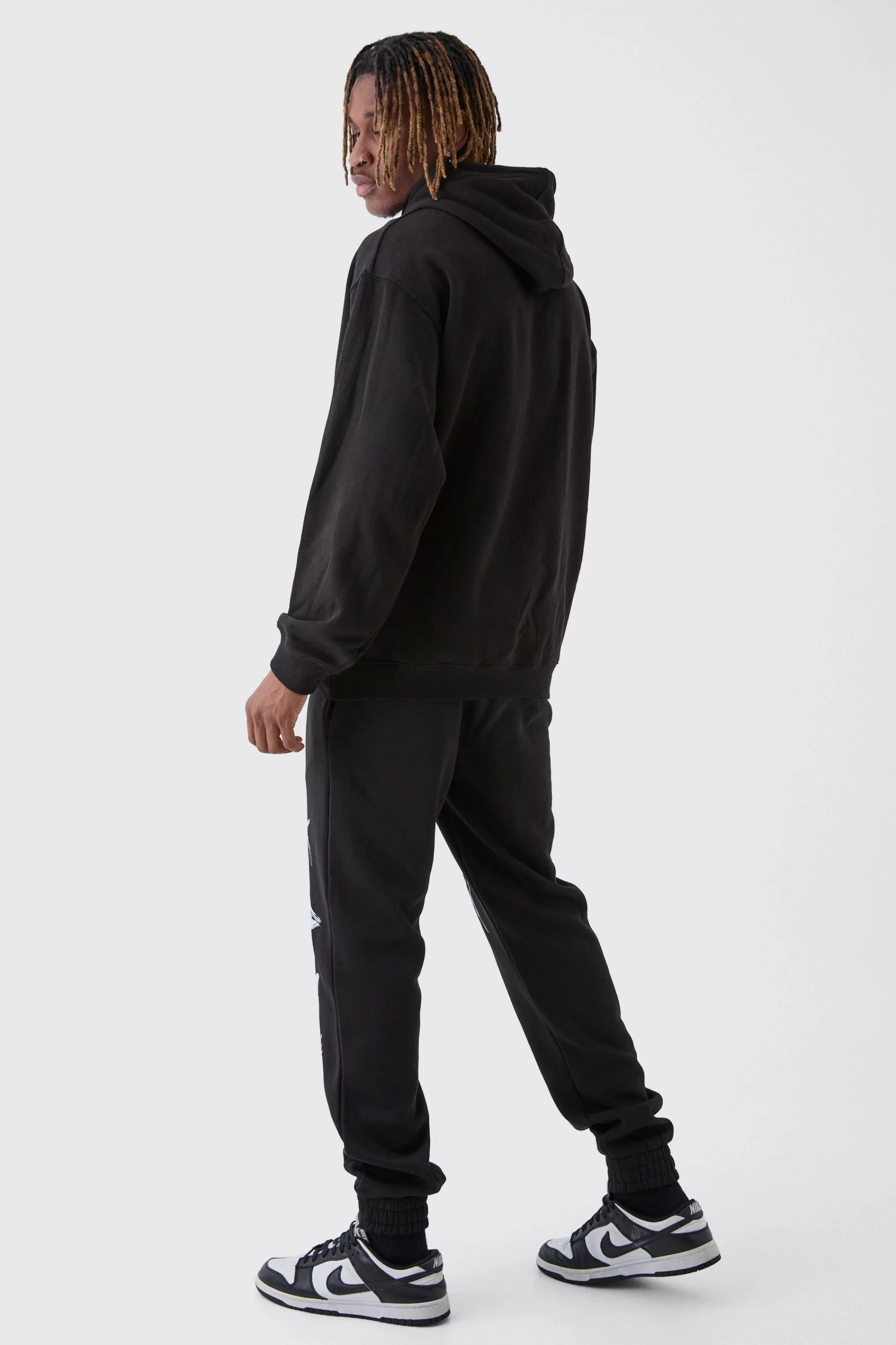 boohooMAN Tall Homme Splice Print Jogger | UK