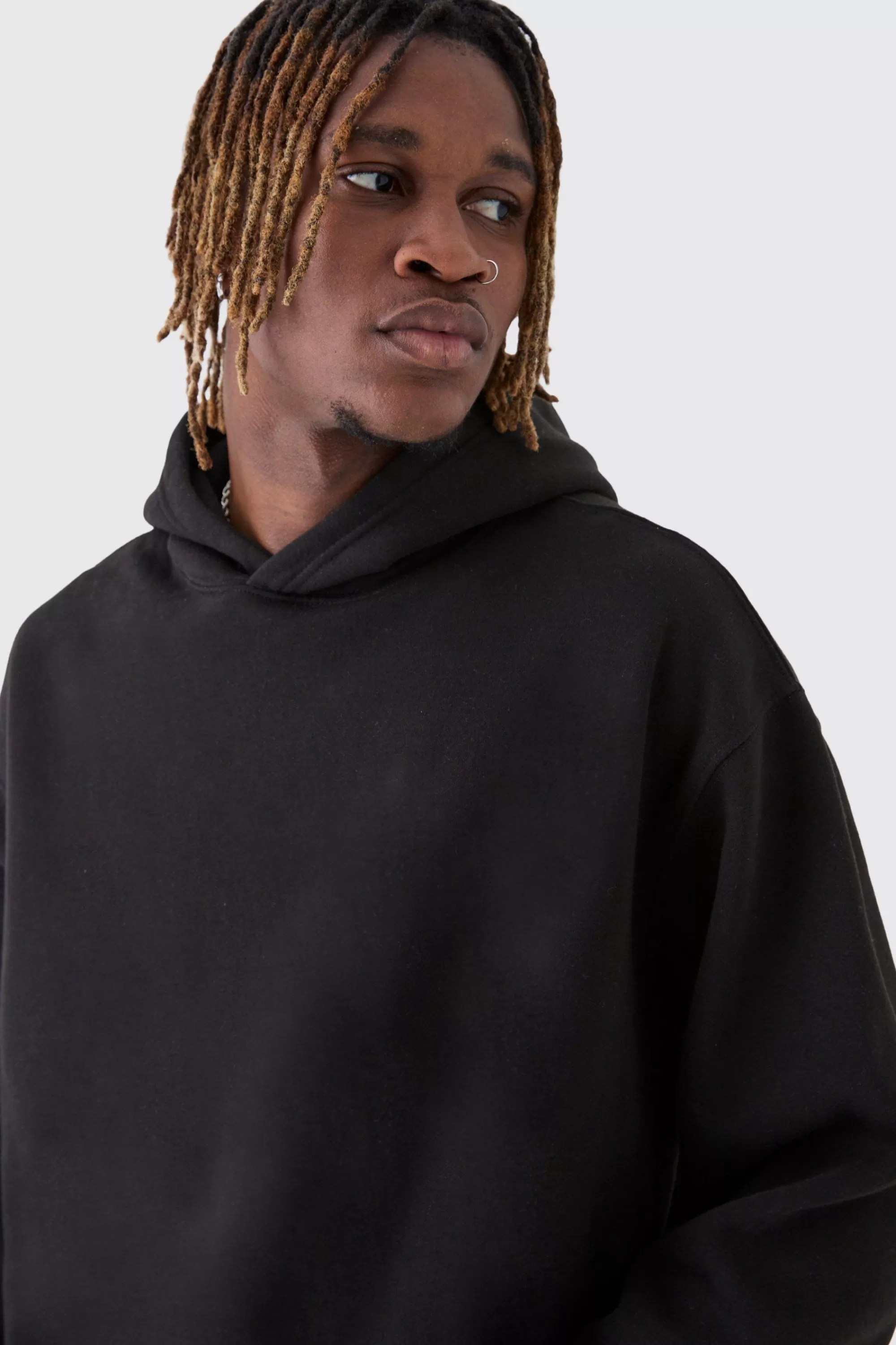 boohooMAN Tall Homme Spliced Floral Graphic Oversized Hoodie | UK