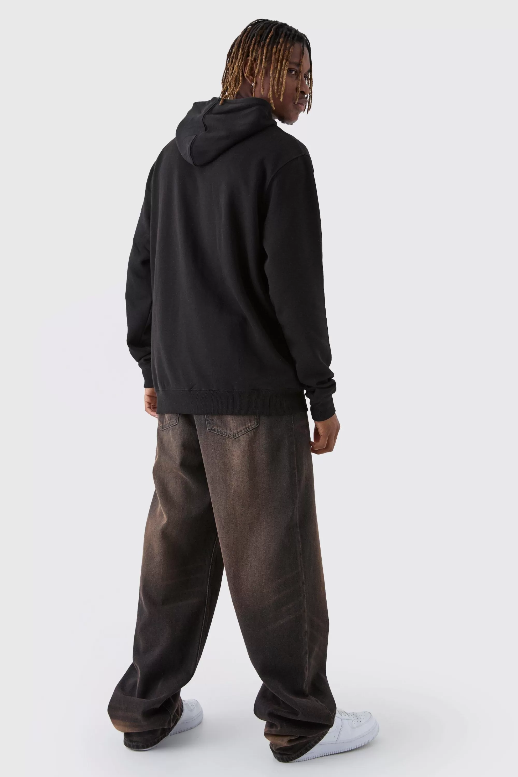 boohooMAN Tall Line Drawing Regular Fit Hoodie | UK