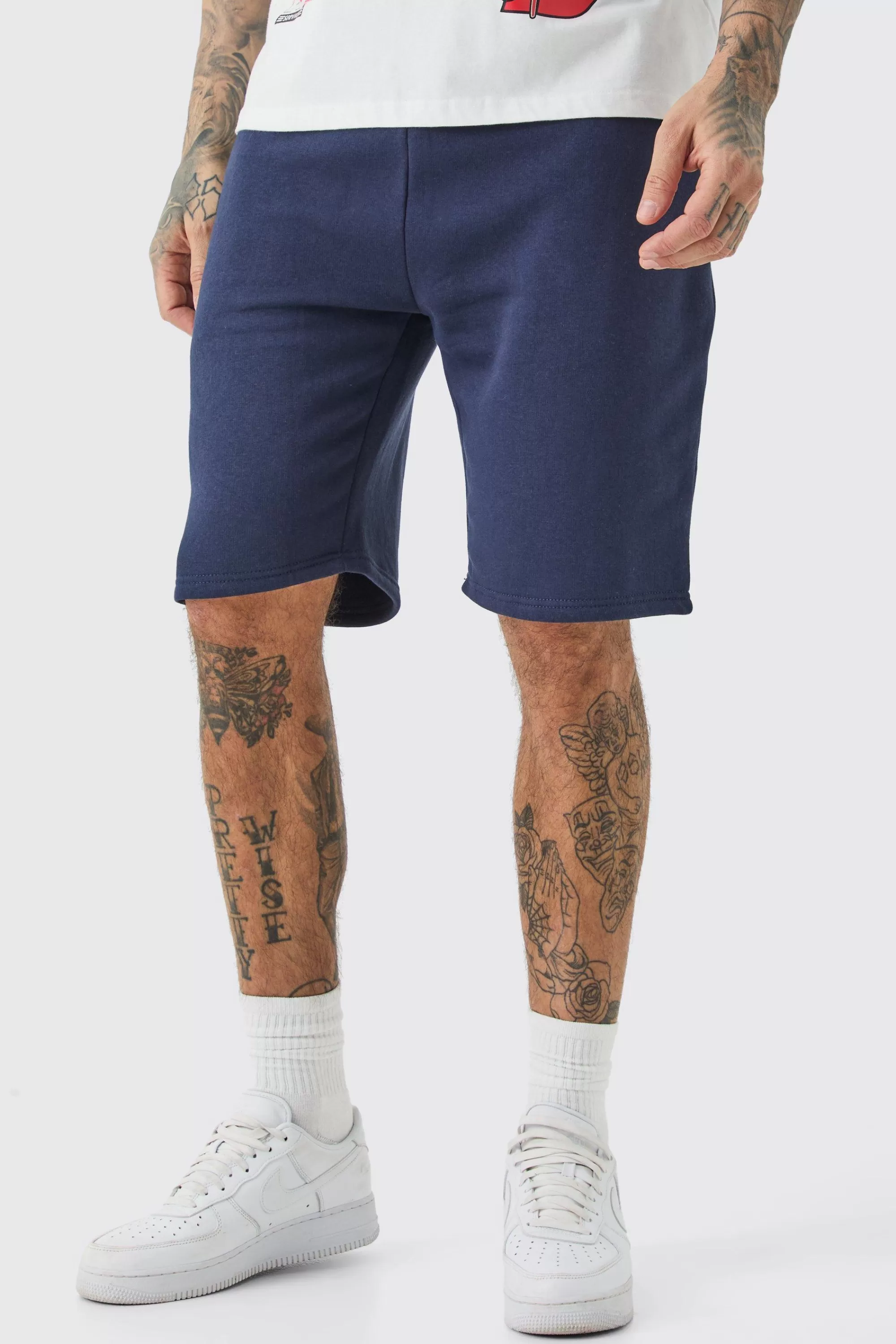 boohooMAN Tall Loose Fit Jersey Short | UK