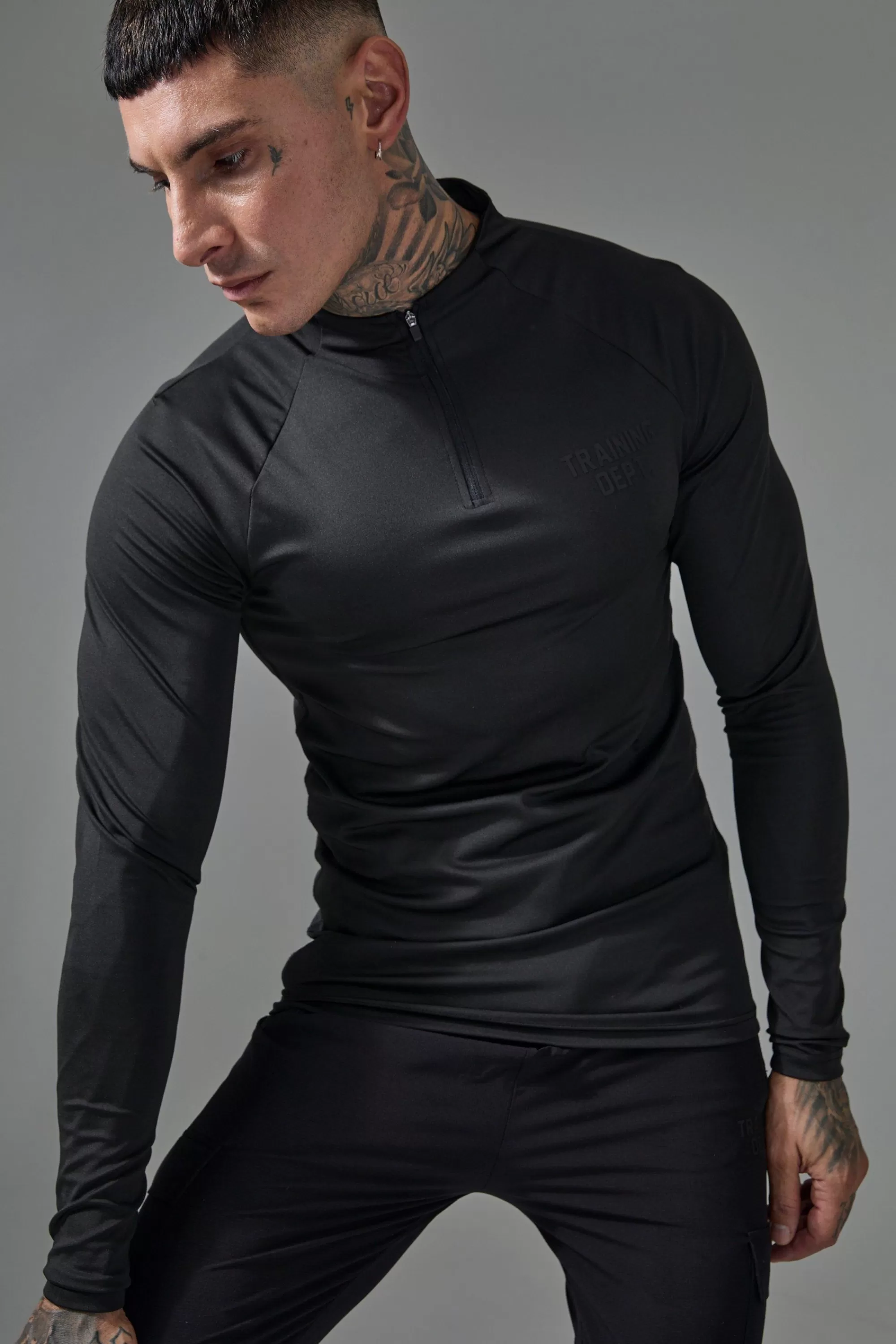 boohooMAN Tall Man Active Training Dept Performance Tracksuit | UK