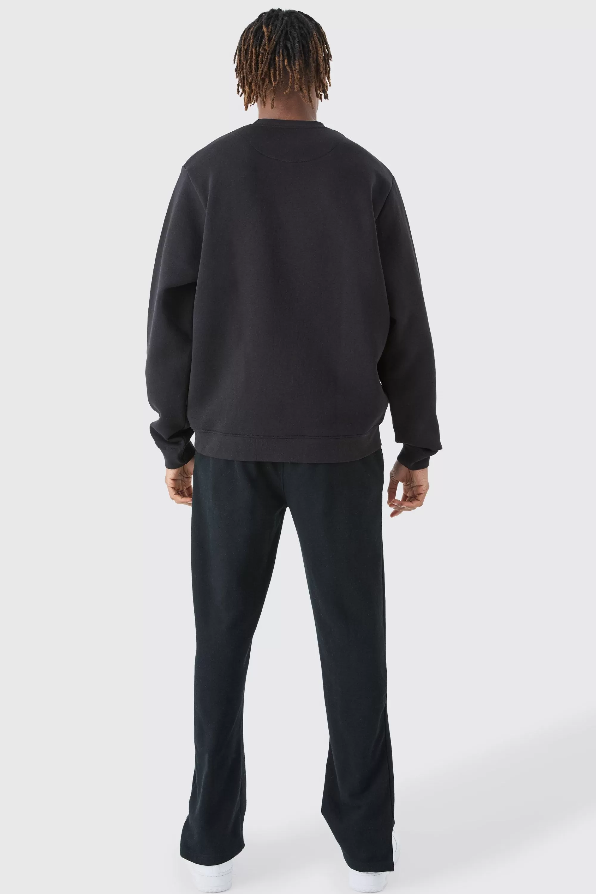 boohooMAN Tall Man Dash Crew Neck Sweatshirt In | UK