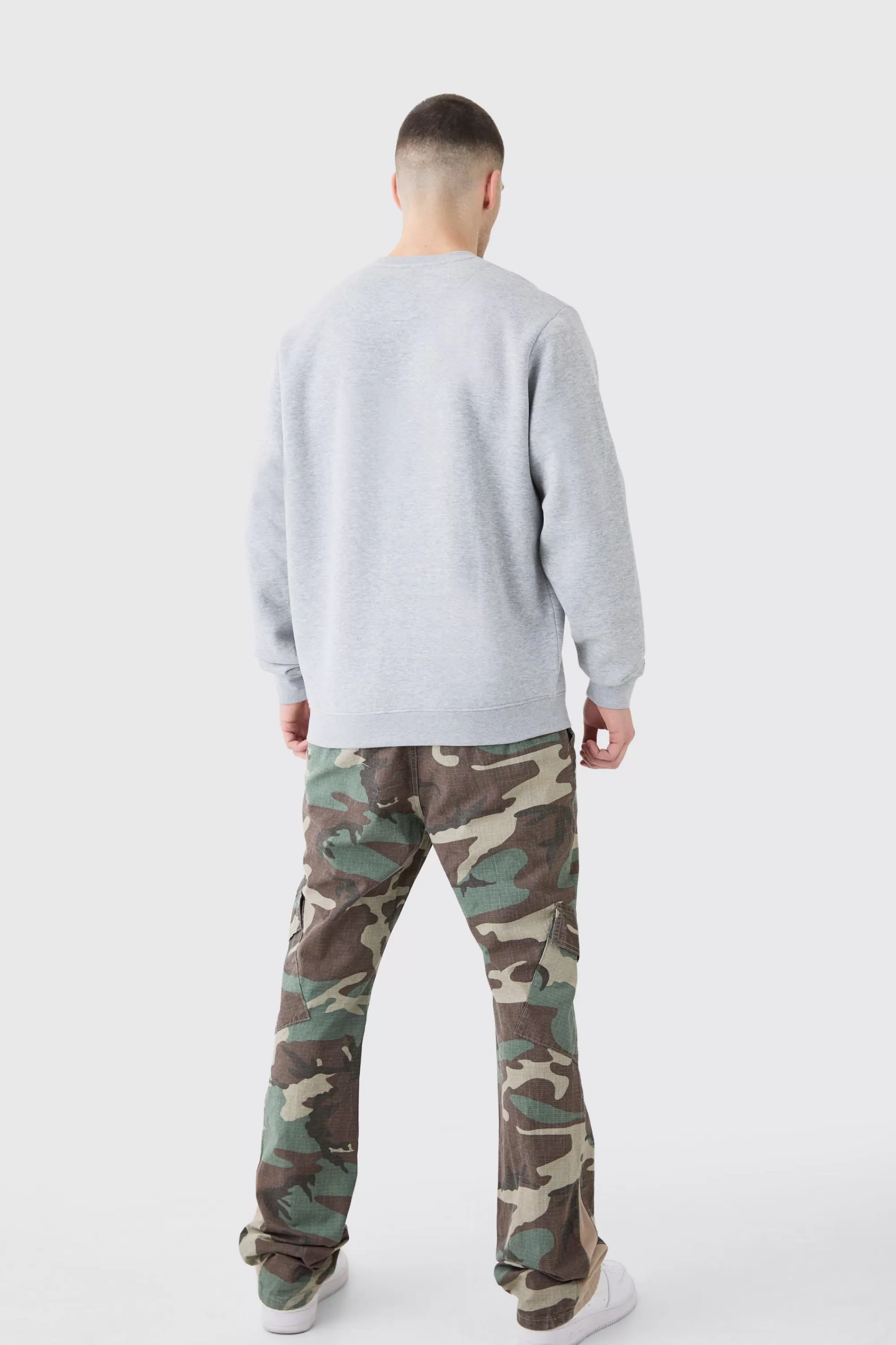 boohooMAN Tall Man Dash Crew Neck Sweatshirt In | UK