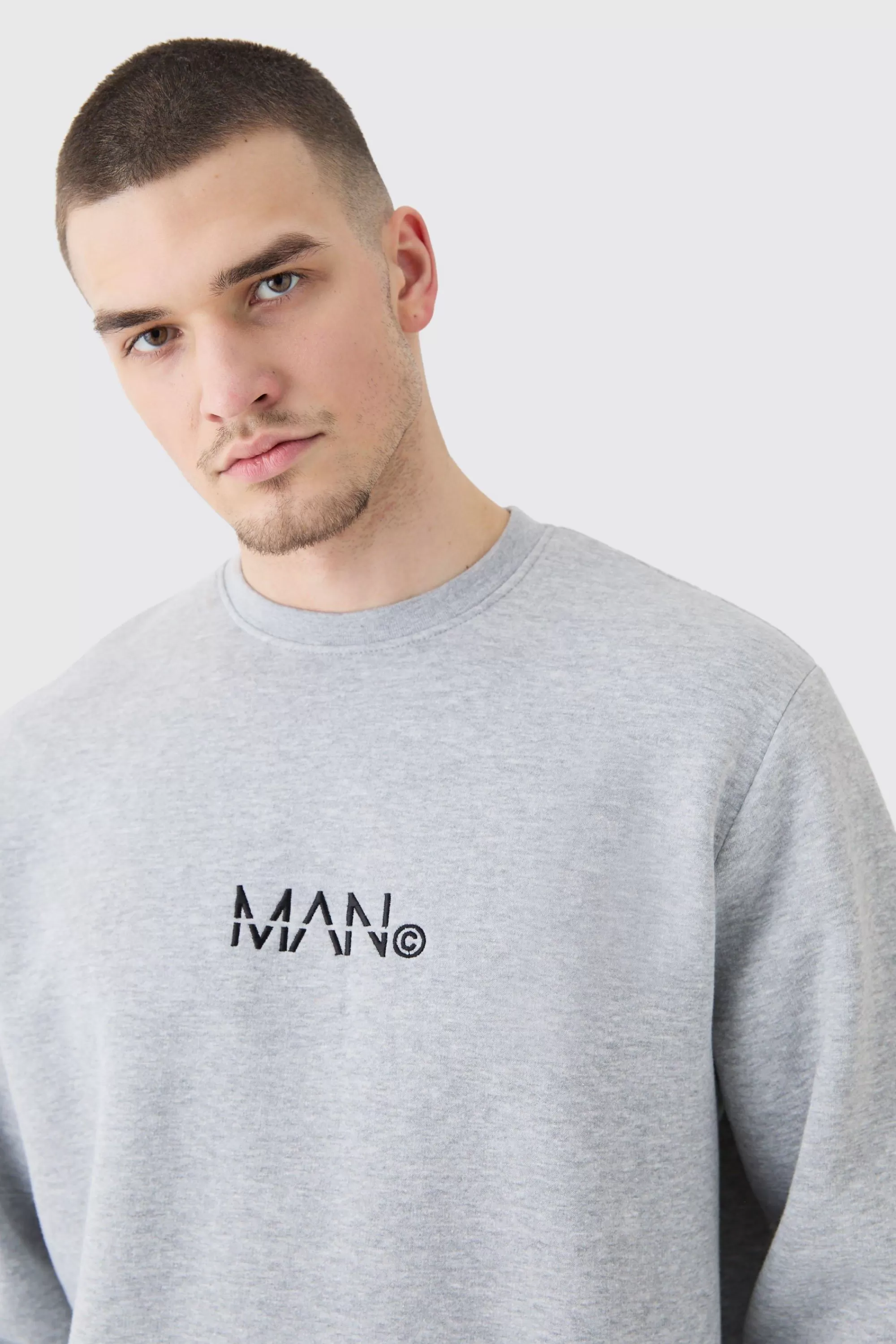 boohooMAN Tall Man Dash Crew Neck Sweatshirt In | UK